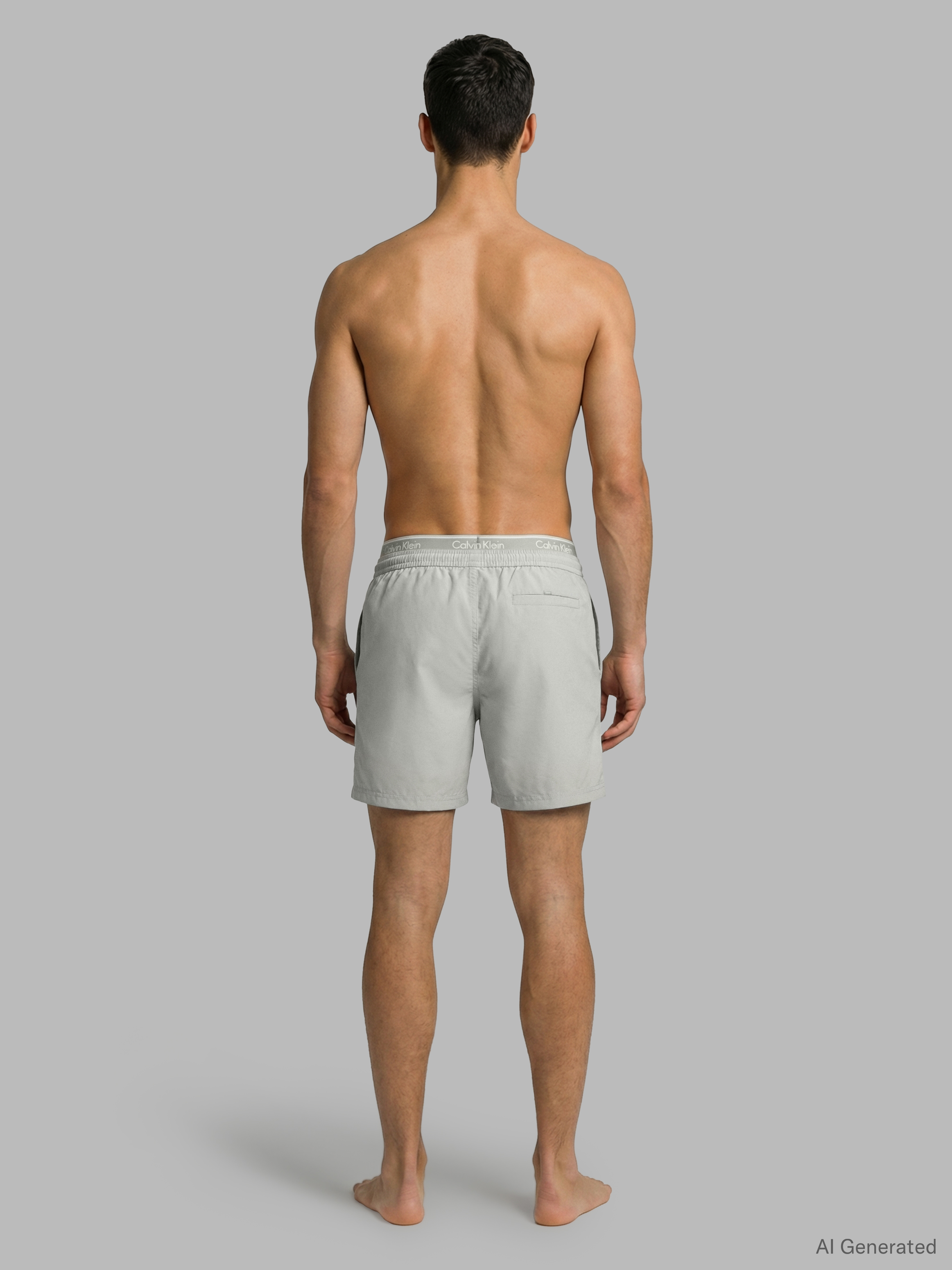 Calvin Klein Badeshorts "Ck Essentials", Wasserabweisend, FüR Herren, Grau, M