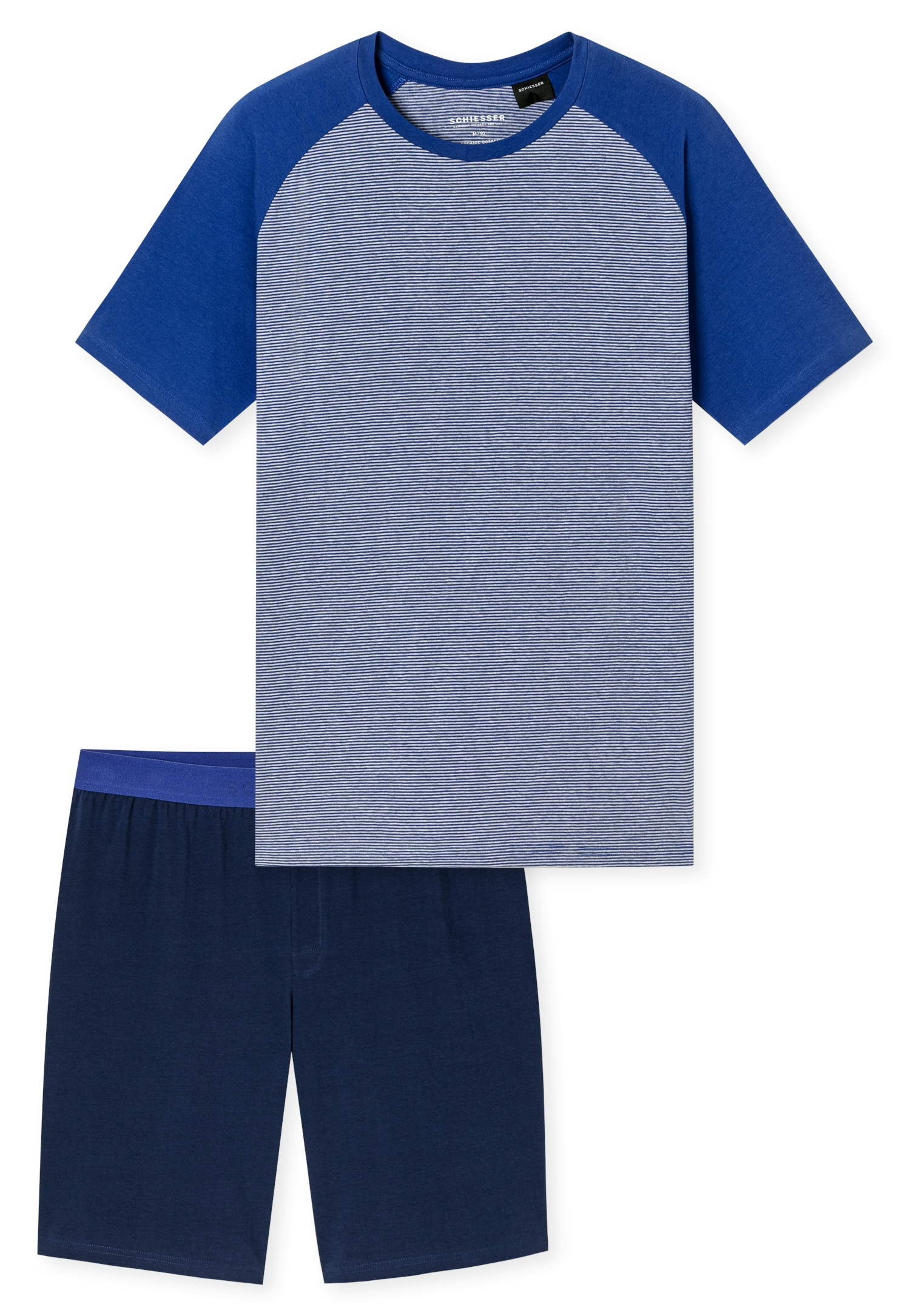 Schiesser Schlafanzug, Kurz, FüR Herren, Blau, 54