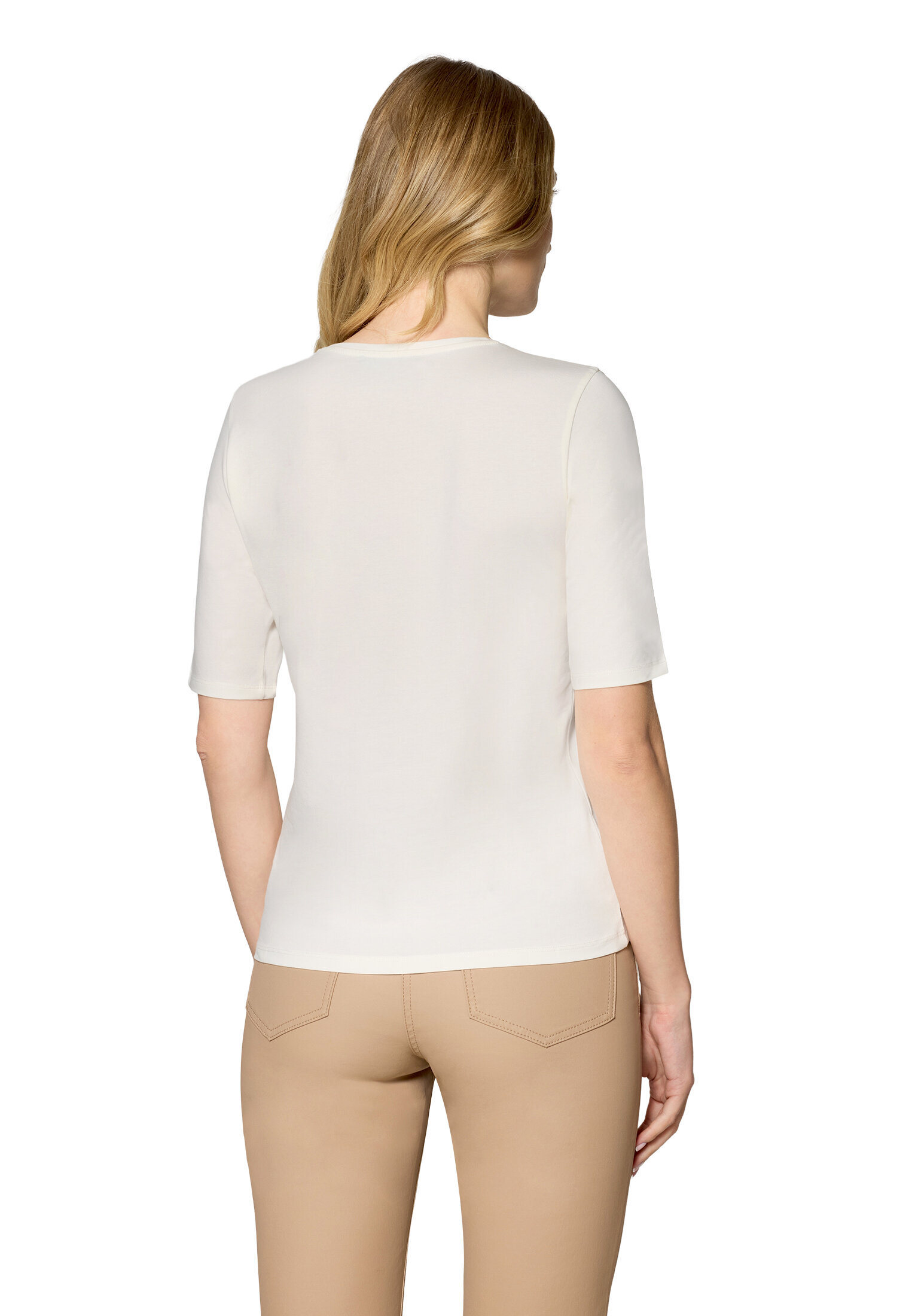 Betty Barclay Basic Shirt Mit Placement, Weiß, 48