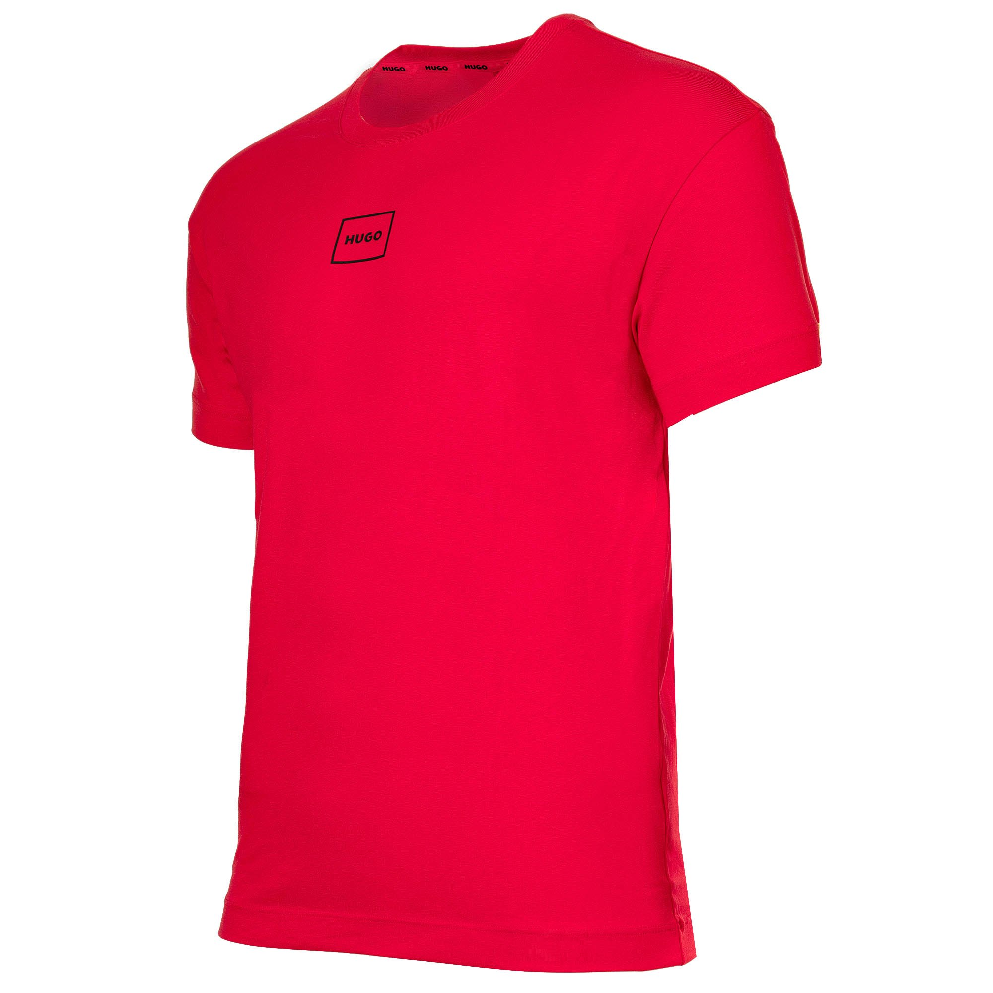Hugo T-Shirt - Laze, Rundhals, Kurzarm, Logo, Baumwollmischung, FüR Herren, Rot, M