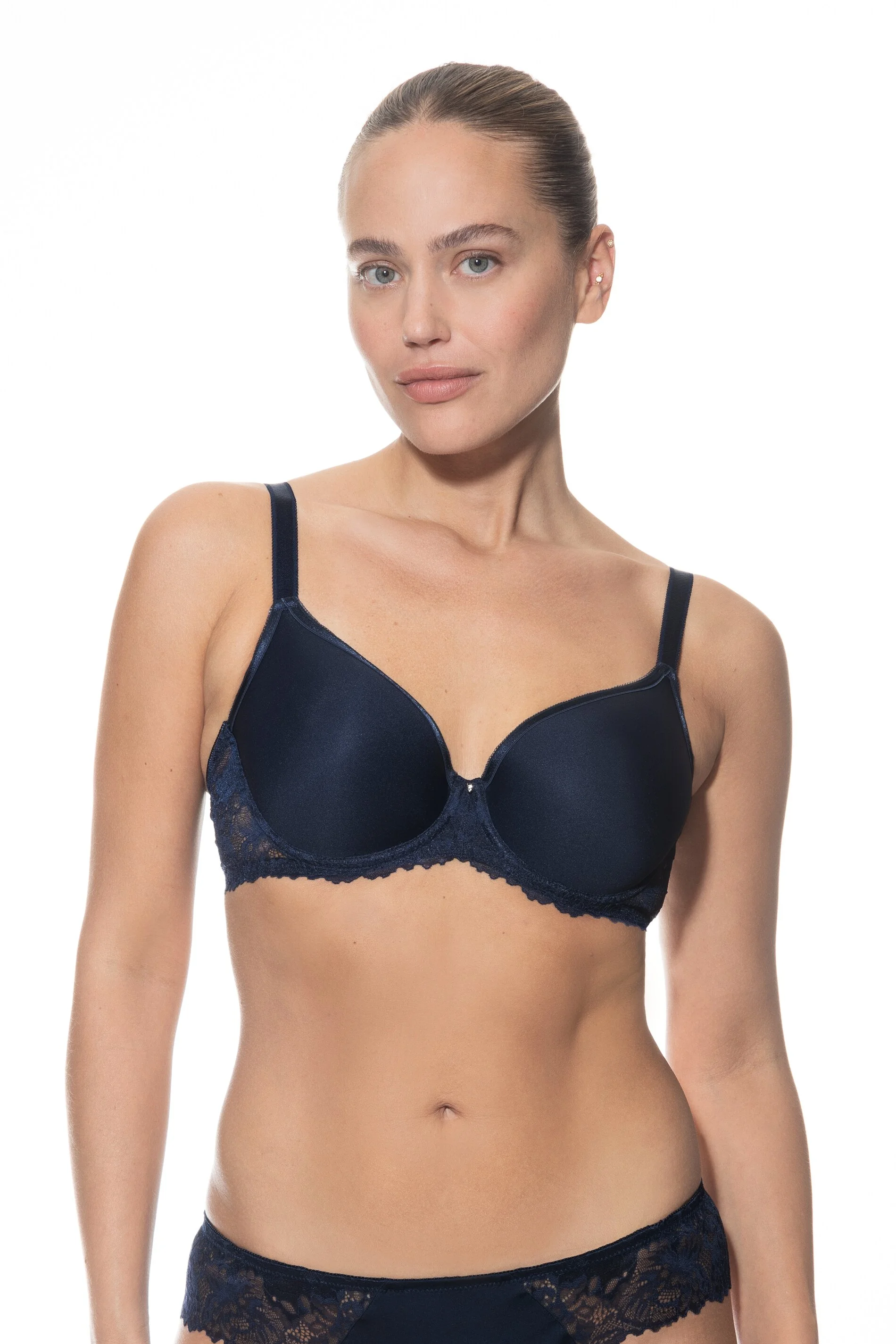 mey Luxurious BüGel-Bh, AußEnträGer, Spitzen-Details, FüR Damen, Blau, 70E