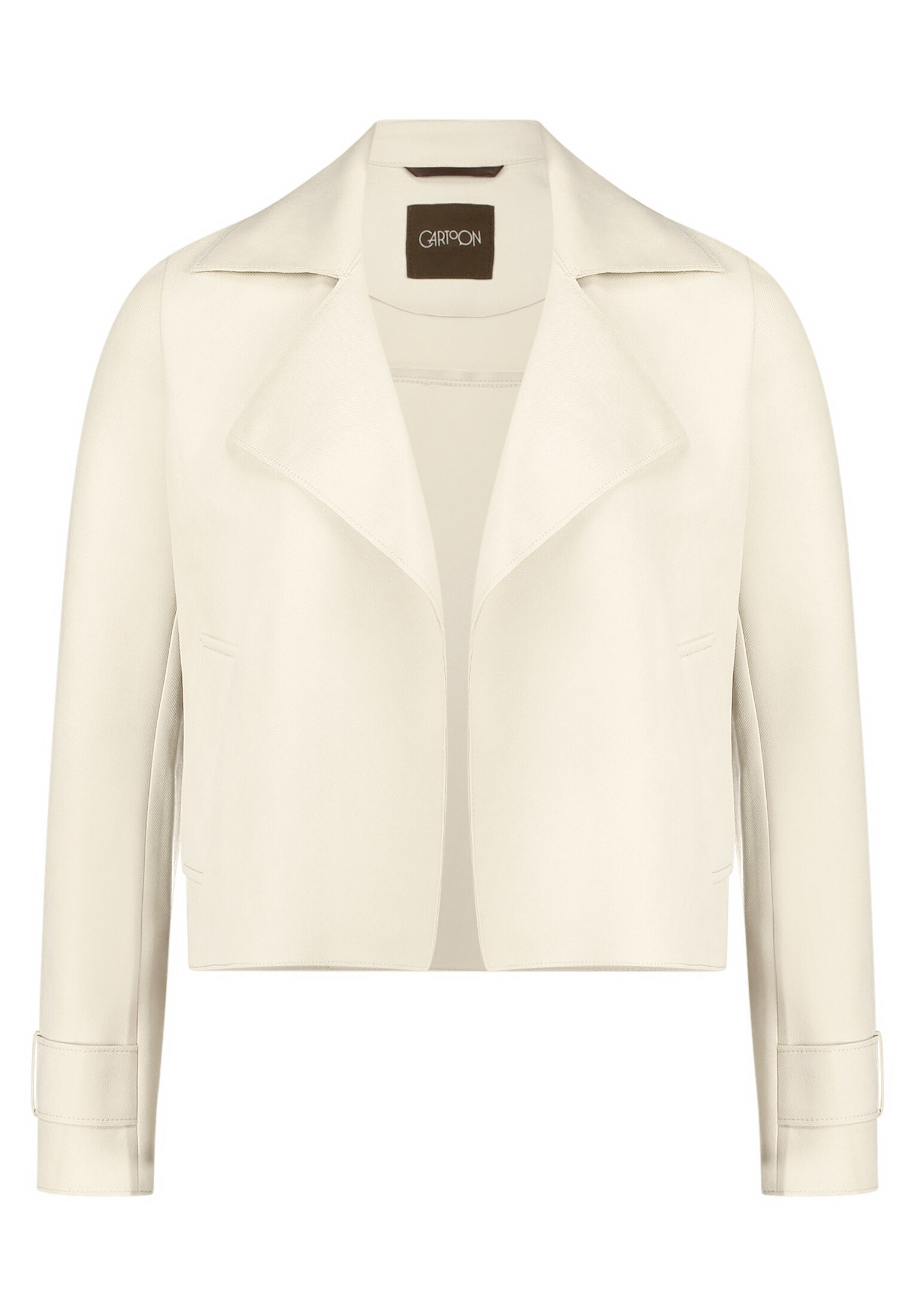 Cartoon Casual-Jacke Mit Taschen, Beige, 42