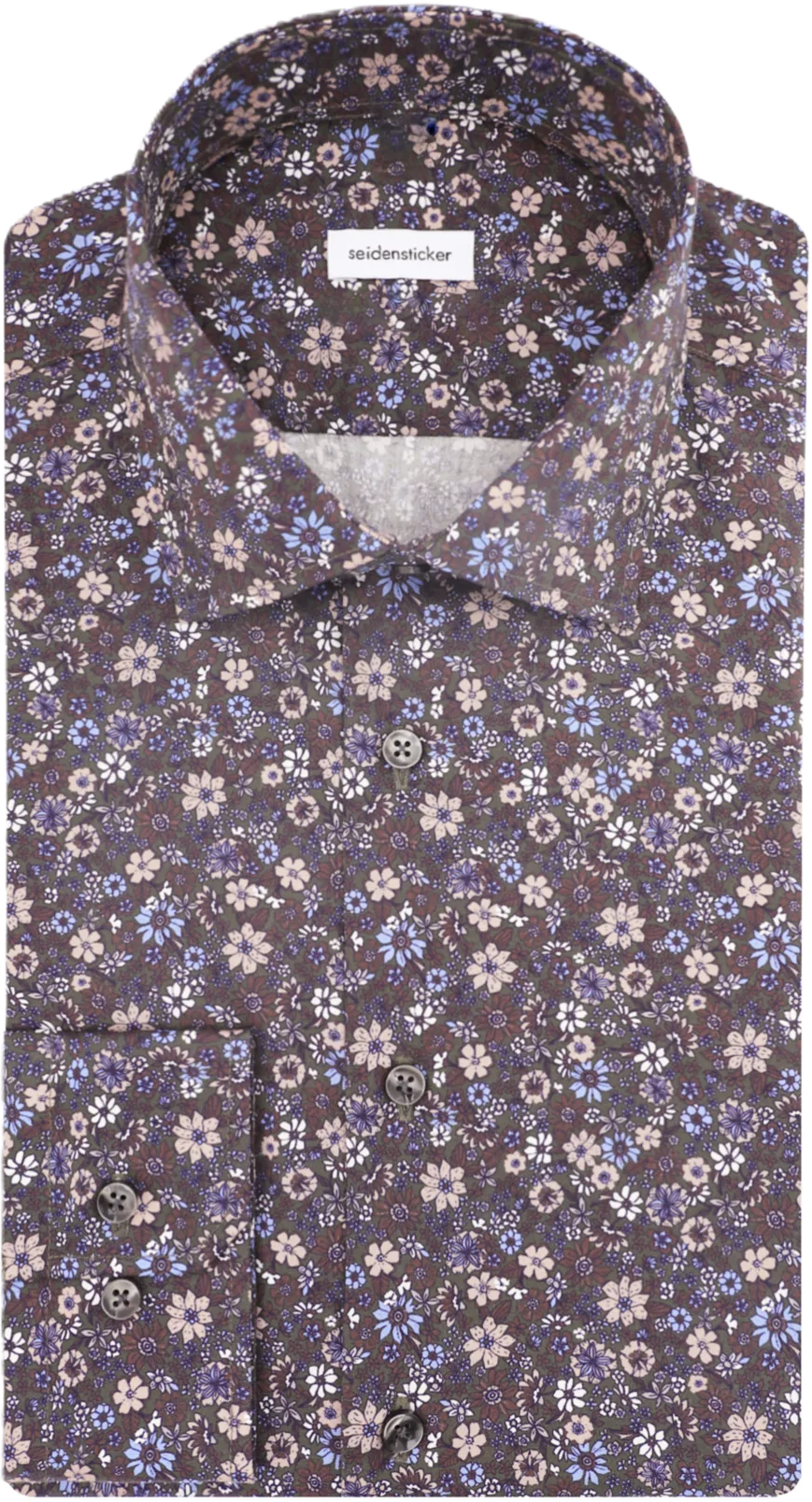 seidensticker Businesshemd, Slim Fit, Langarm, Kent-Kragen, FüR Herren, Braun, 44