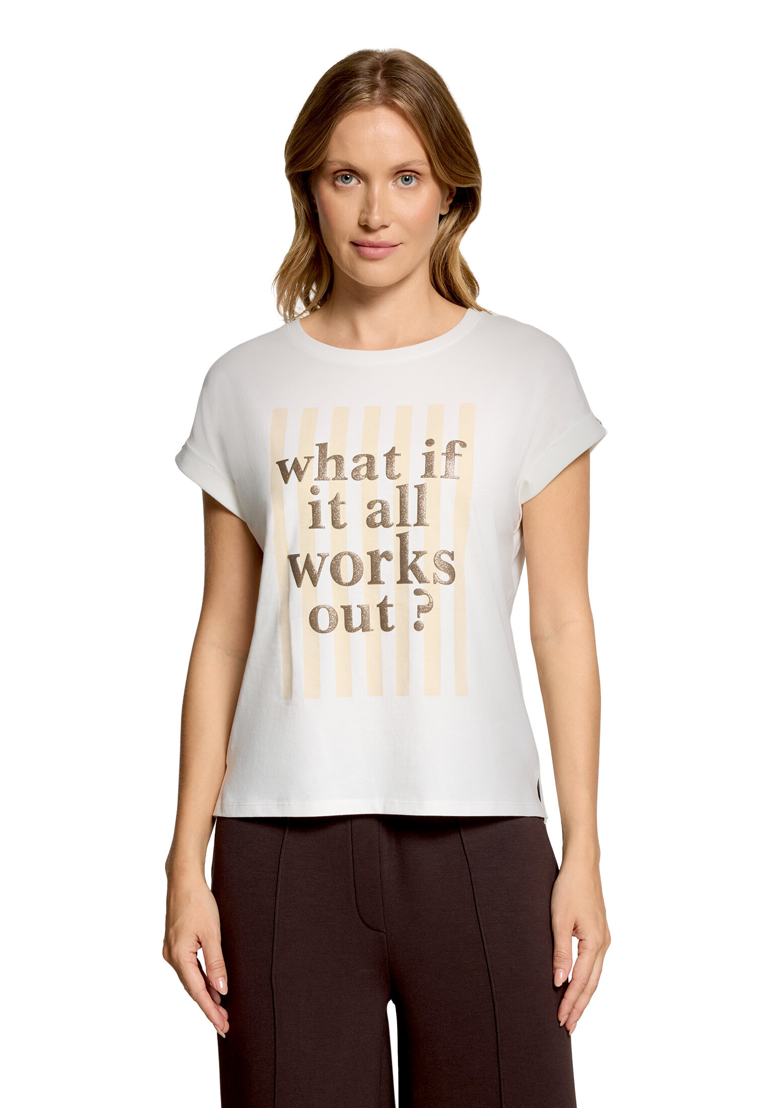 Cartoon Shirt, Baumwolle, FüR Damen, Weiß, 40
