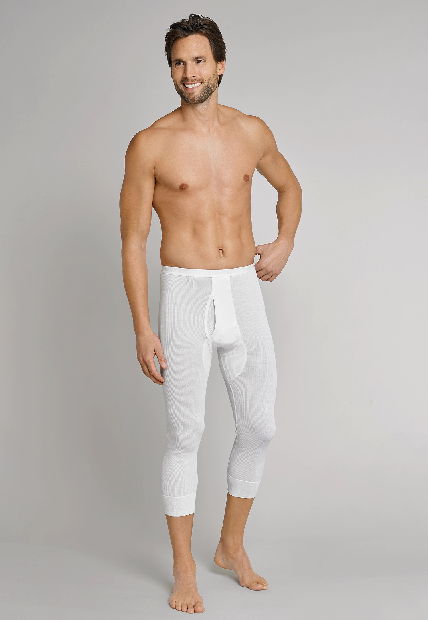 Schiesser Unterhose "Original Classics", 3/4 Lang, Doppelripp, FüR Herren, Weiß, 6