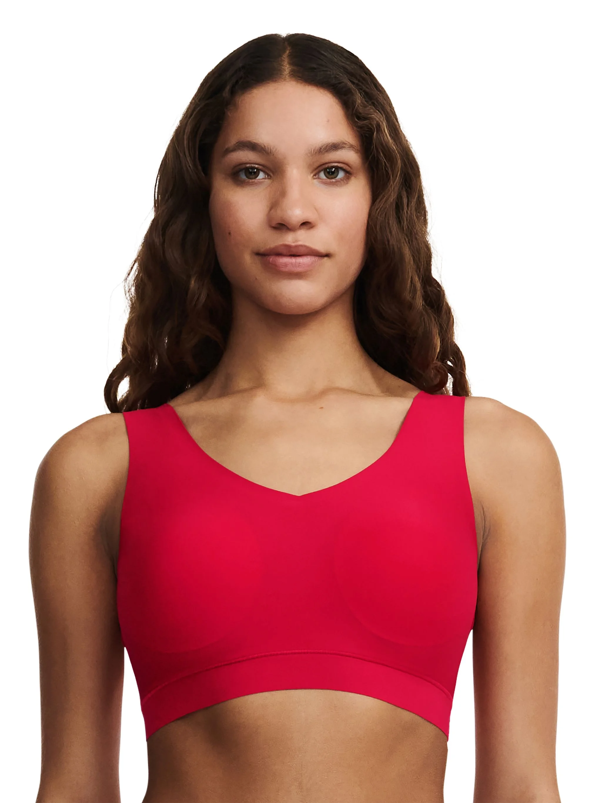 Chantelle Bustier, Uni, Breite TräGer, FüR Damen, Rot, Xs/S