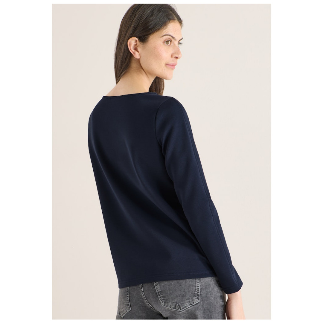 Cecil Sweatshirt, Stickerei, FüR Damen, Blau, M