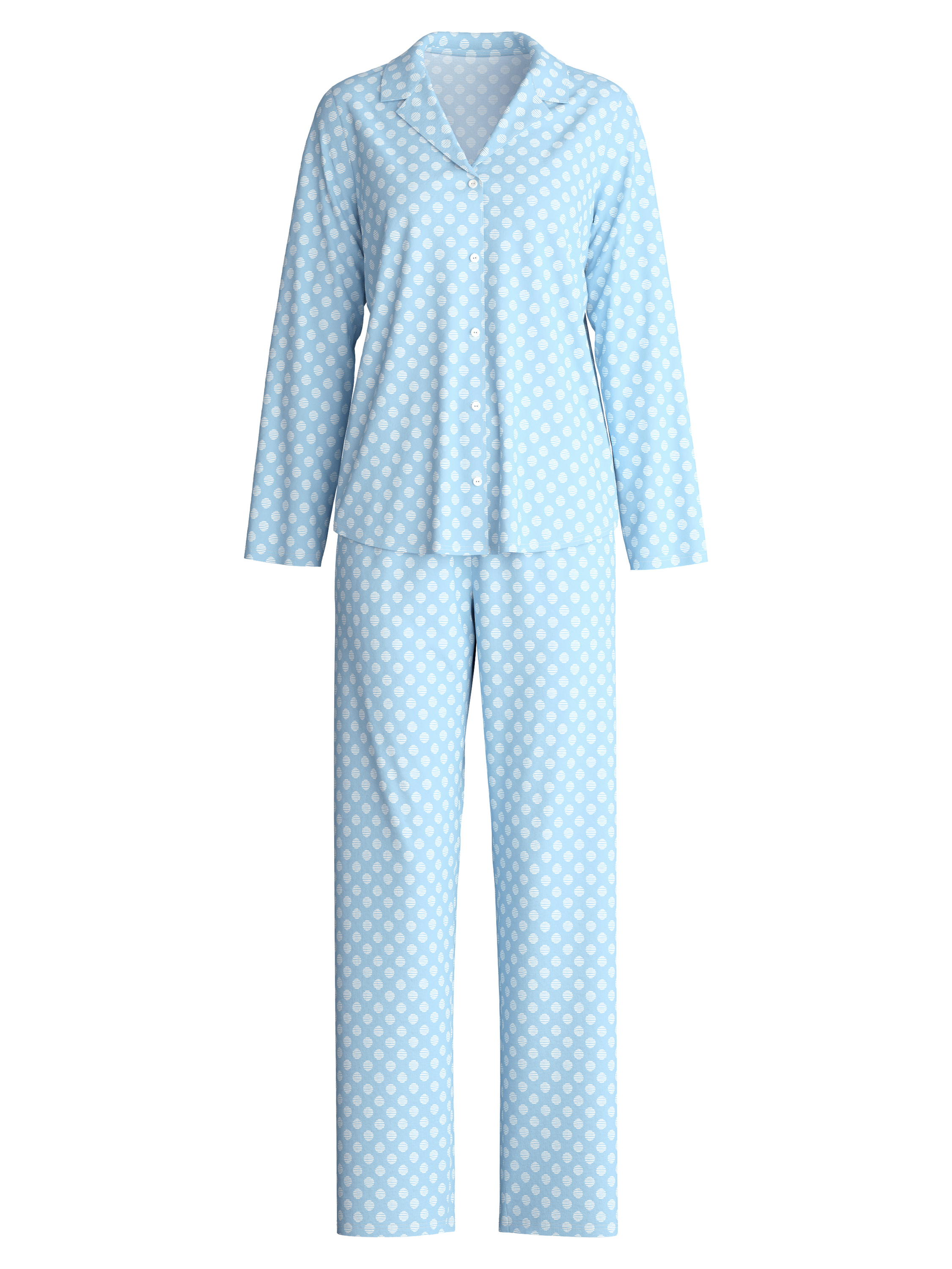 Calida Damen Pyjama, DurchgeknöPft Fruity Dreams, Blau, S