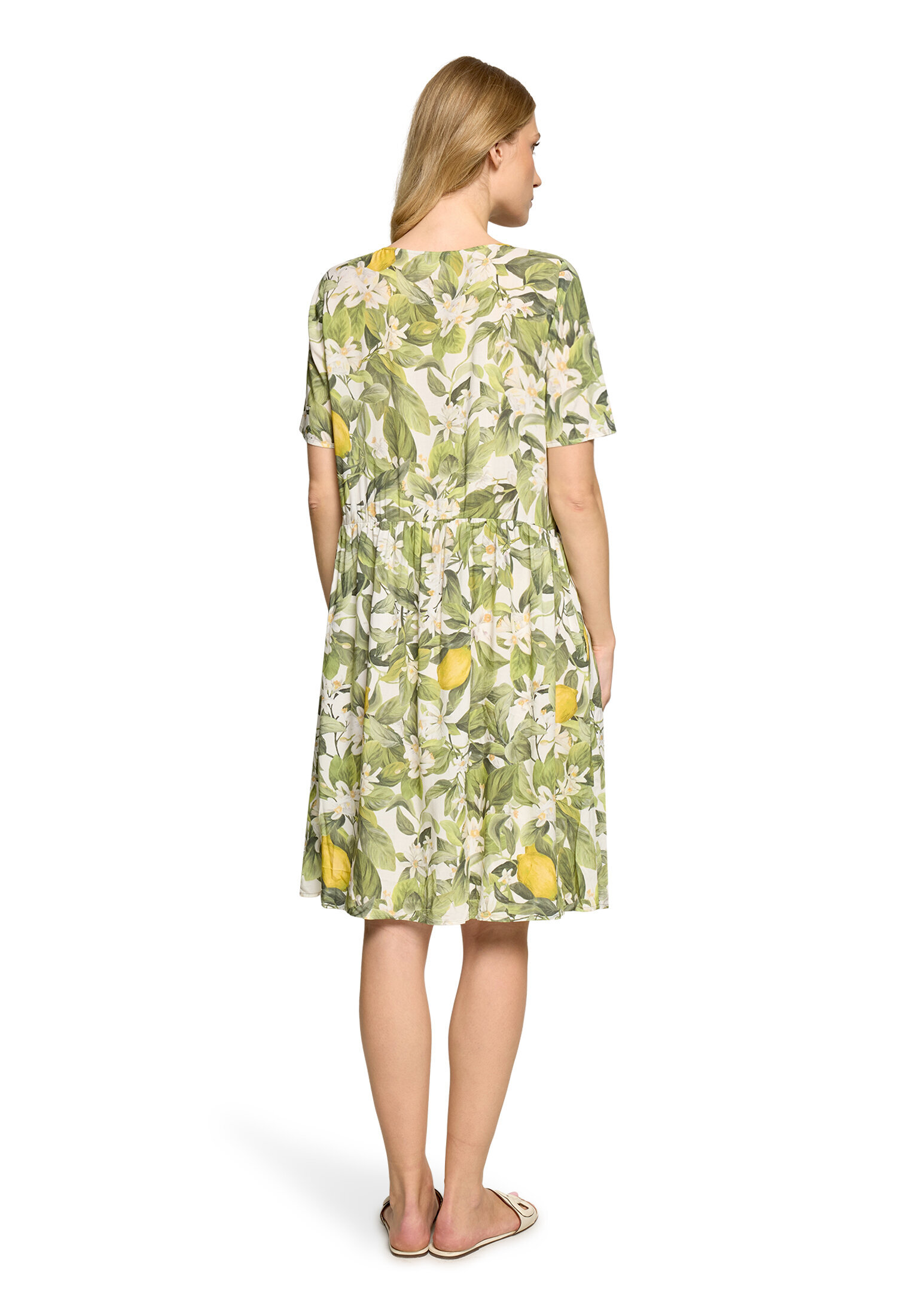 Cartoon Shirtkleid, A-Linie, FüR Damen, Weiß|GrüN, 40
