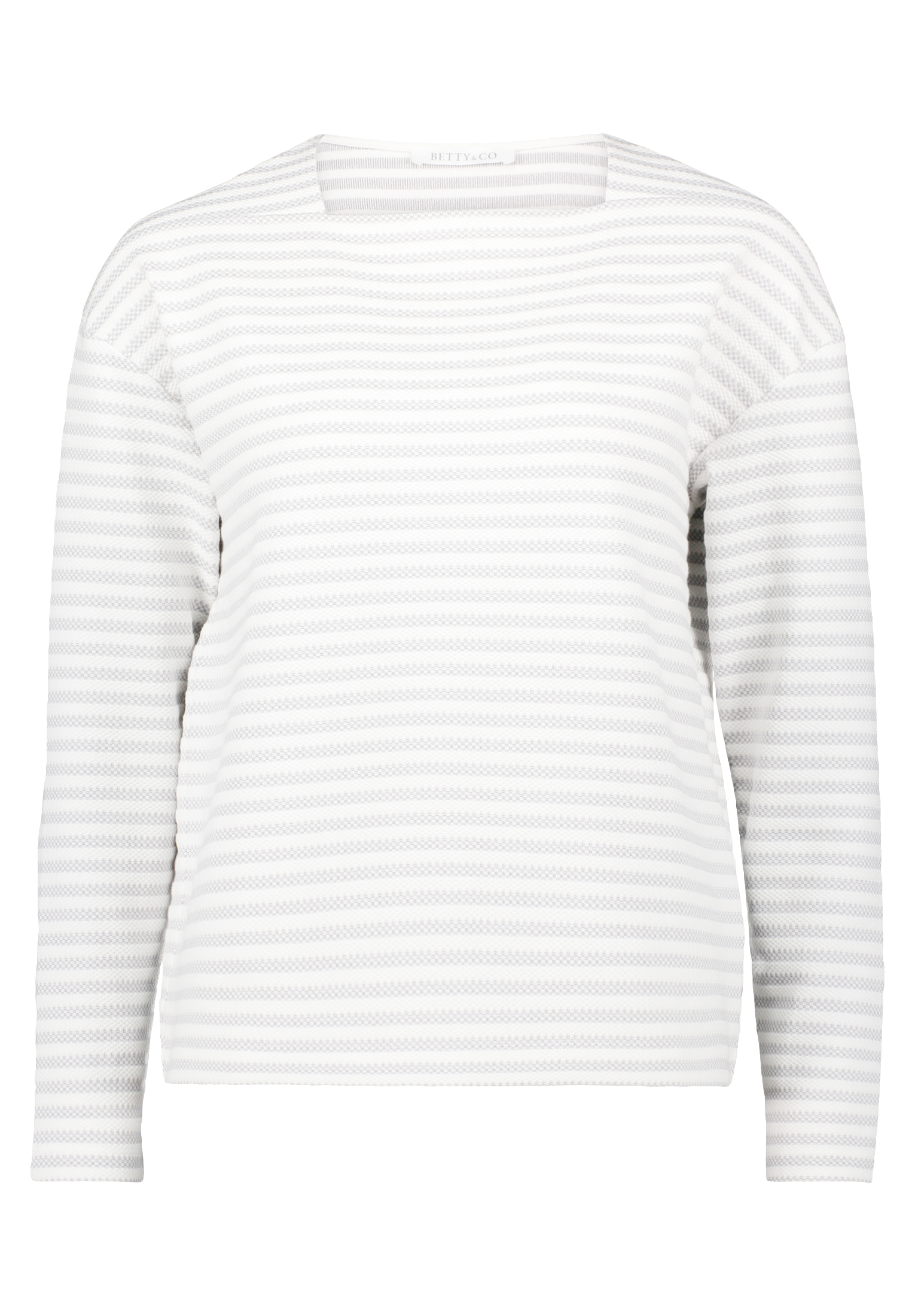 Betty & Co Sweatshirt Mit U-Boot-Ausschnitt, Grau, 44