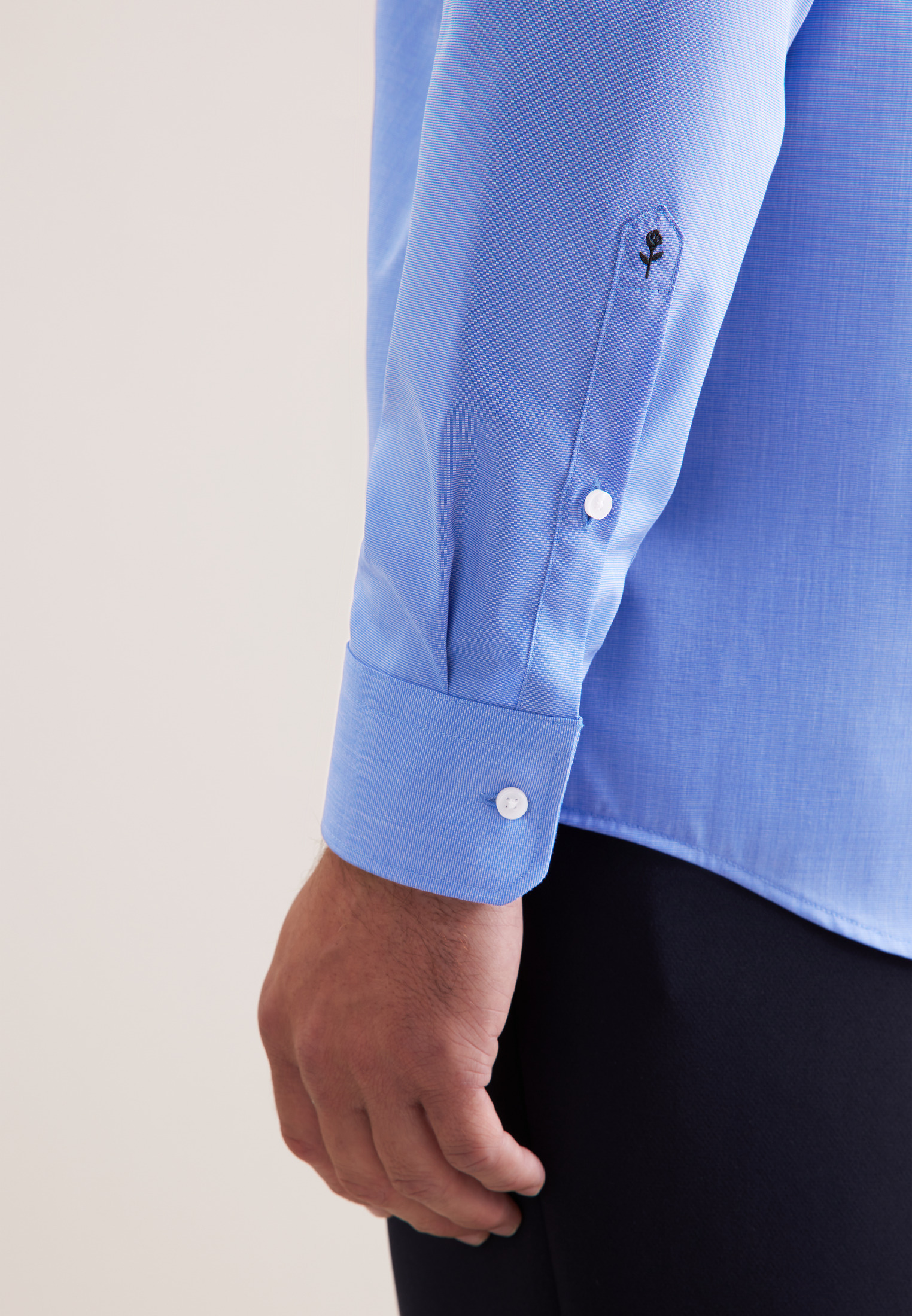 Seidensticker Business Hemd Schwarze Rose, Blau, 39
