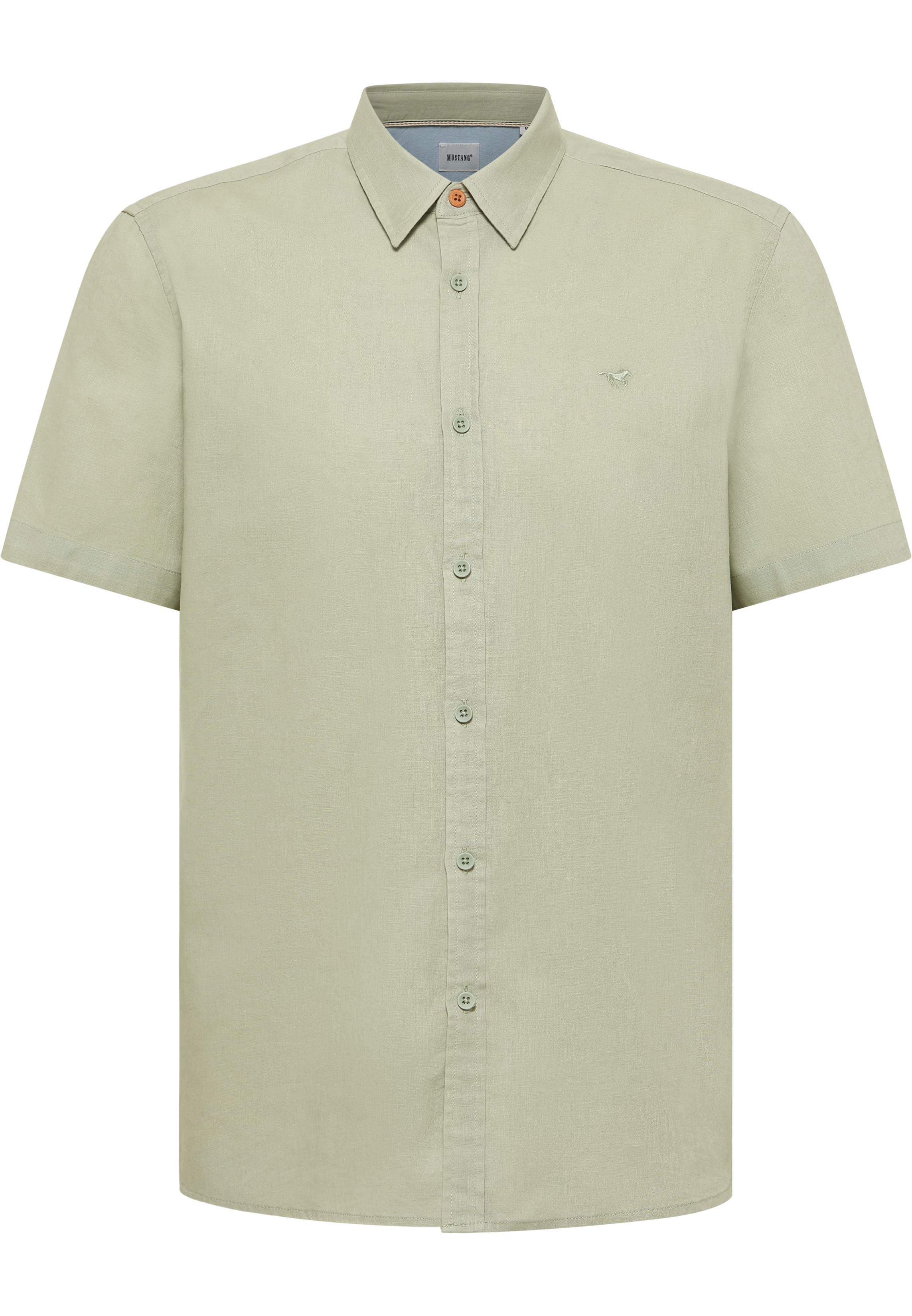 Mustang® Freizeithemd, Regular Fit, Kurzarm, Kentkragen, FüR Herren, GrüN, L