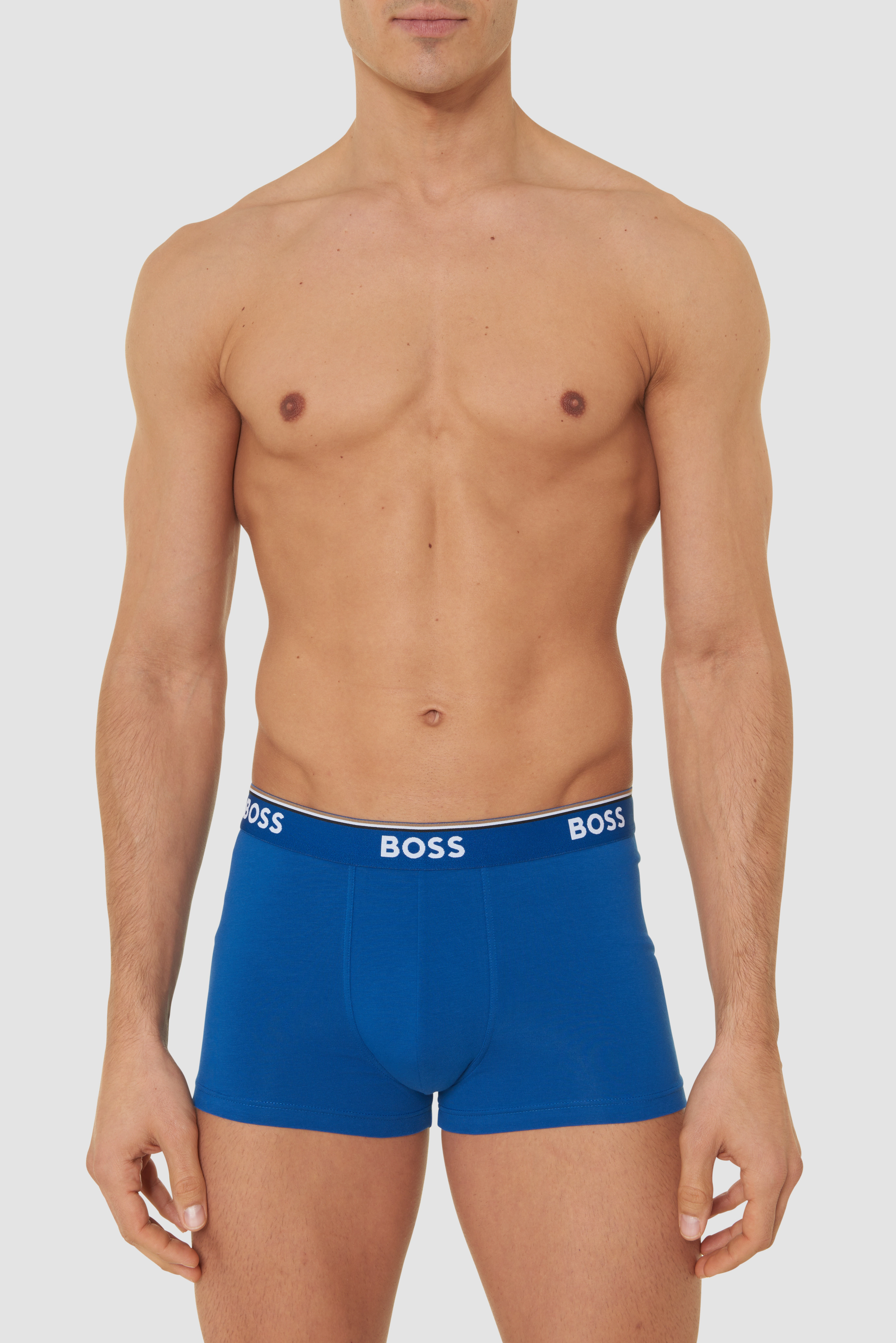Boss Pants, 3Er-Pack, Baumwollmix, Logo-Bund, FüR Herren, Blau|Grau, M