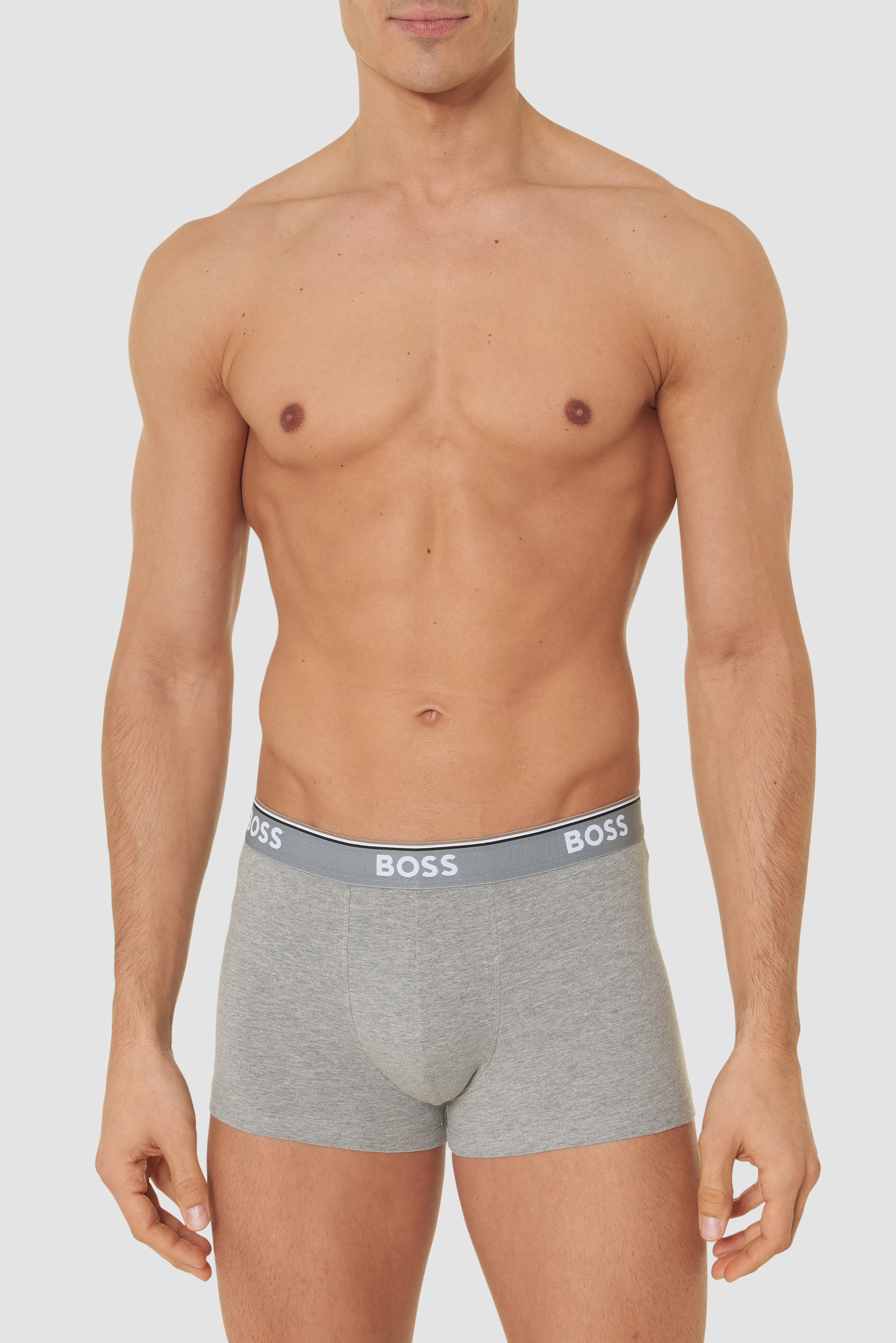 Boss Pants, 3Er-Pack, Baumwollmix, Logo-Bund, FüR Herren, Grau|Schwarz|Weiß, L
