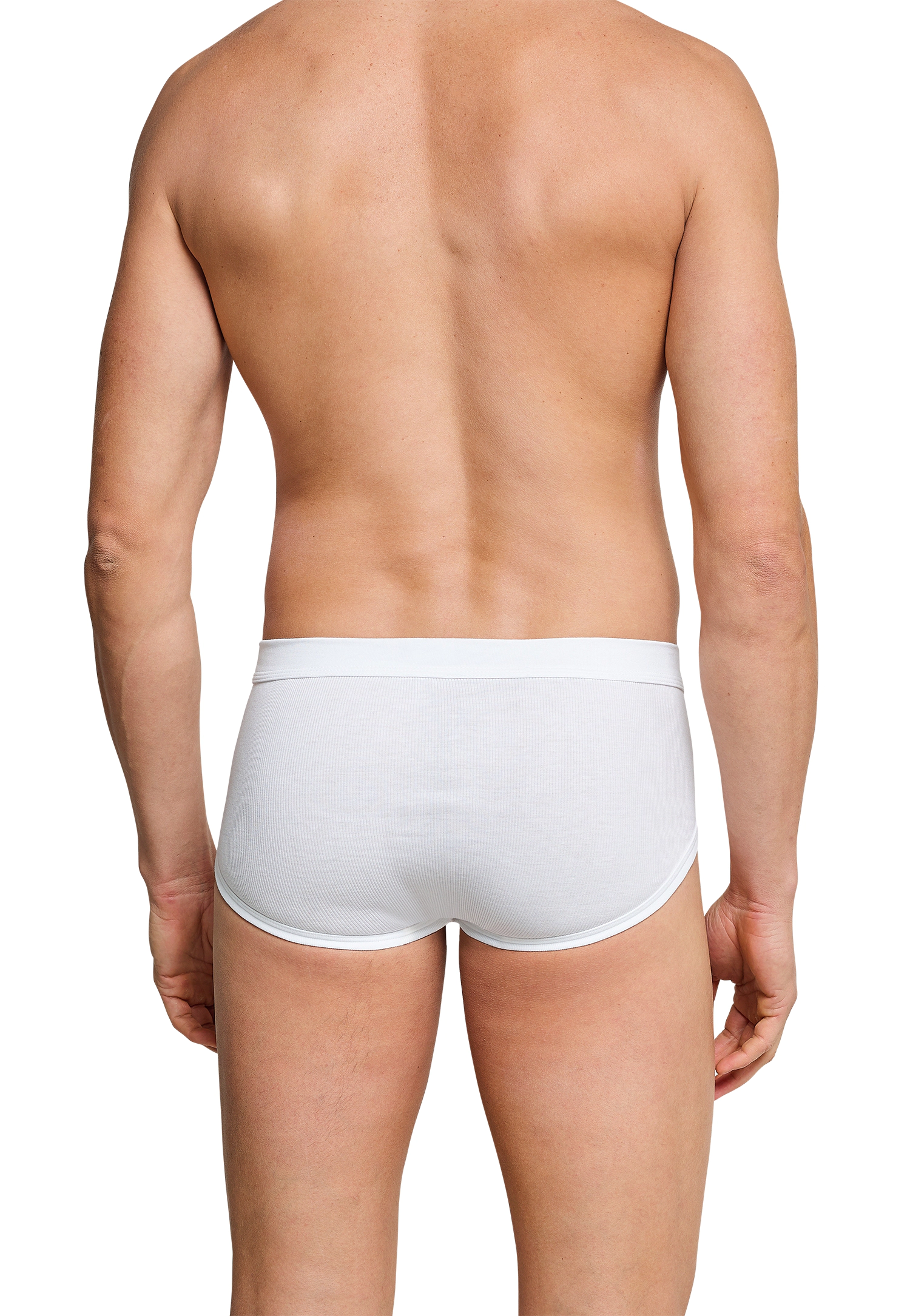 Schiesser Unterhose, 2Er Pack, Doppelripp, Uni, FüR Herren, Weiß, 8