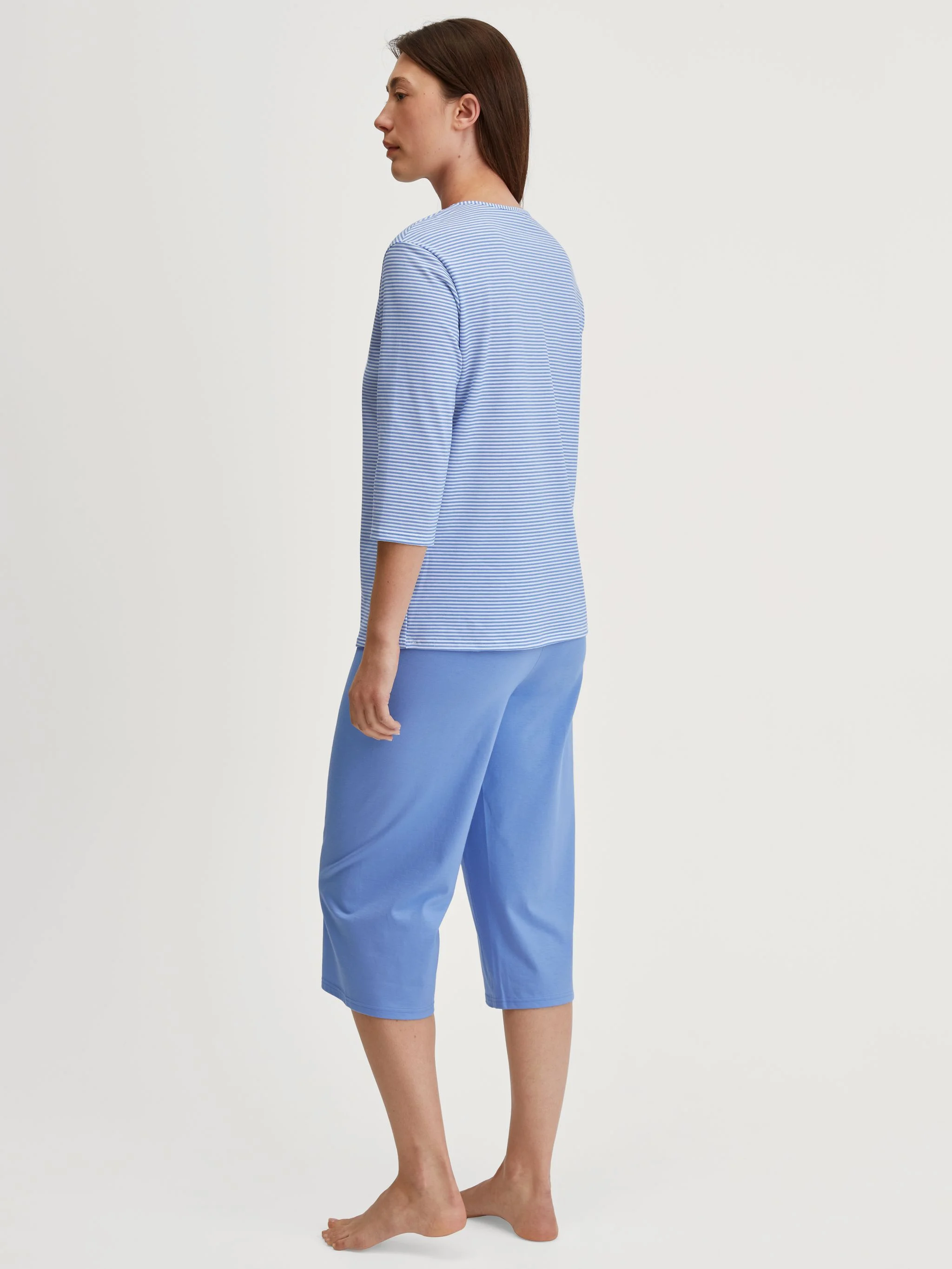 Calida Lovely Nights Capri-Pyjama, Baumwolle, FüR Damen, Blau, L