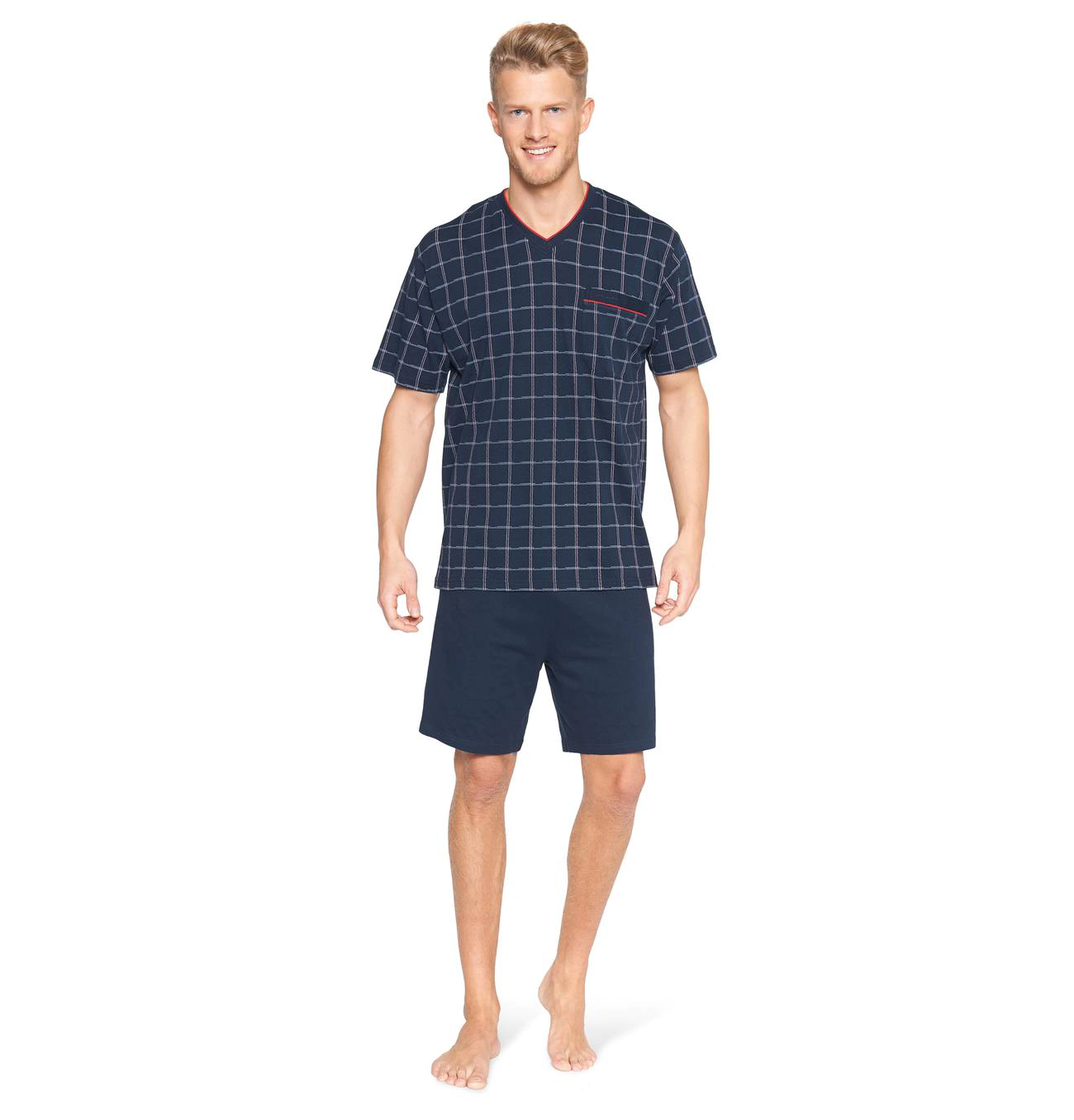 GöTzburg Shorty, V-Ausschnitt, FüR Herren, Blau, 52