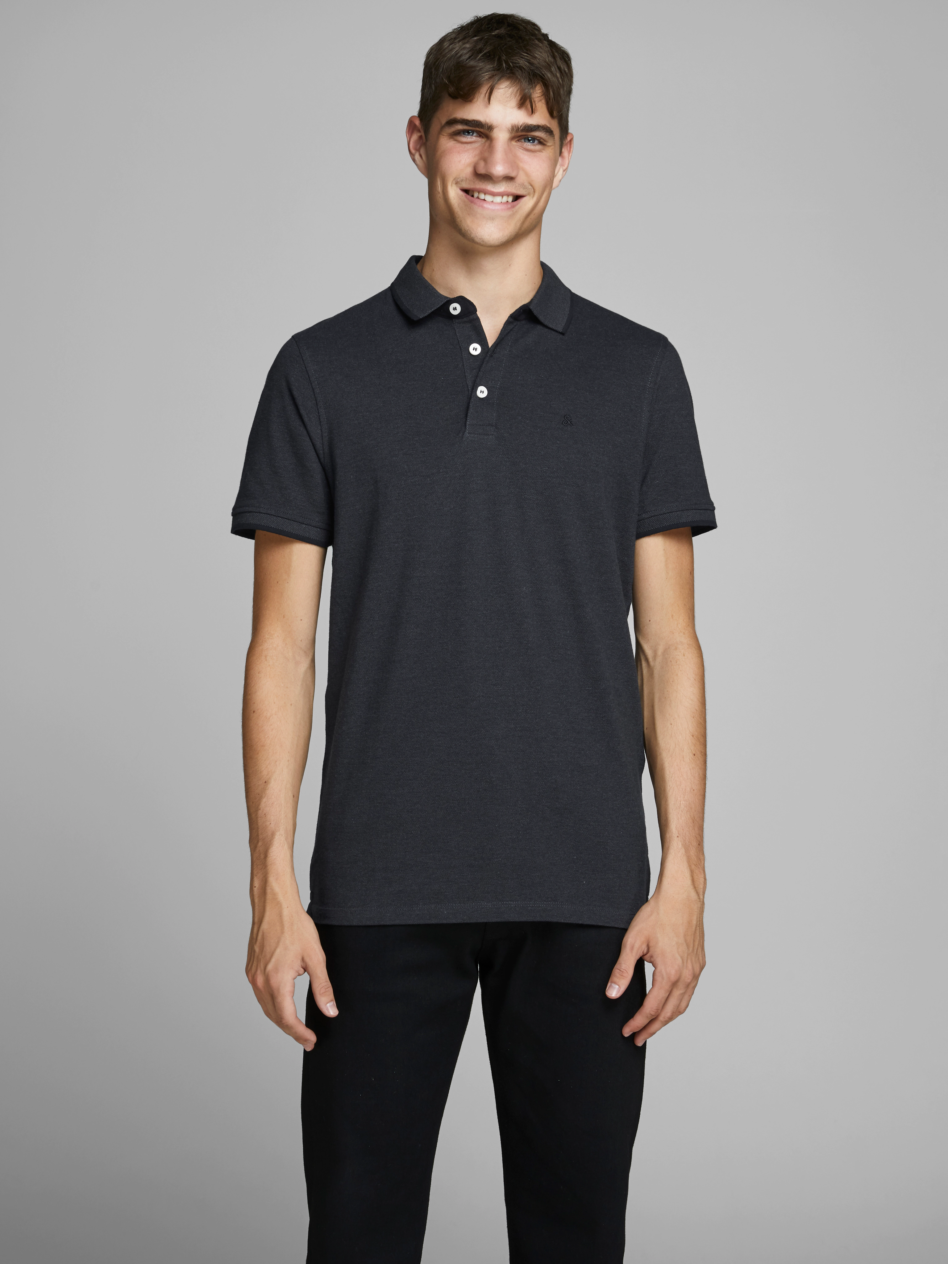 Originals By Jack & Jones Poloshirt, Kurzarm, Stickerei, FüR Herren, Grau, M