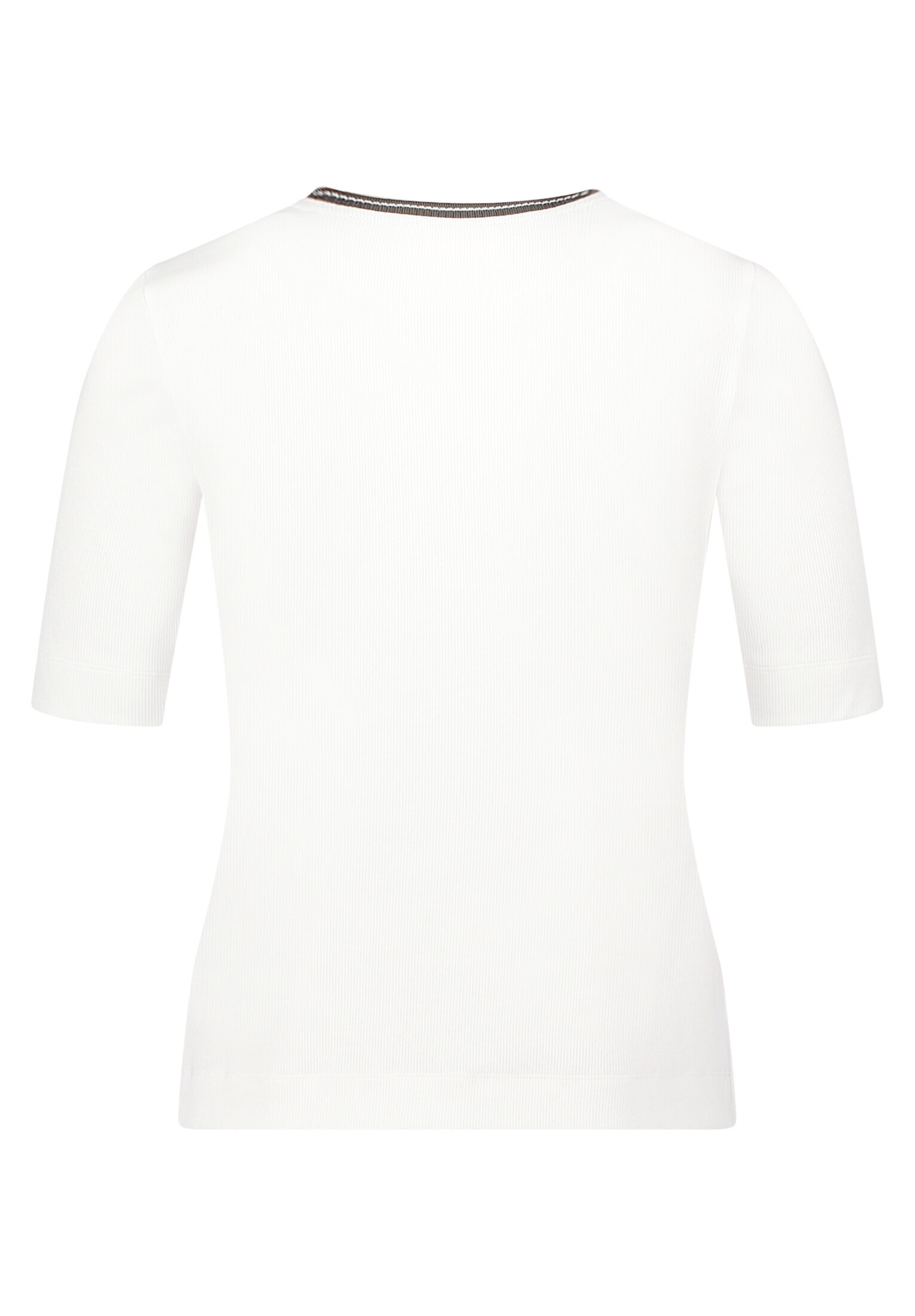 Betty Barclay Basic Shirt Mit Rippenstruktur, Weiß, 46