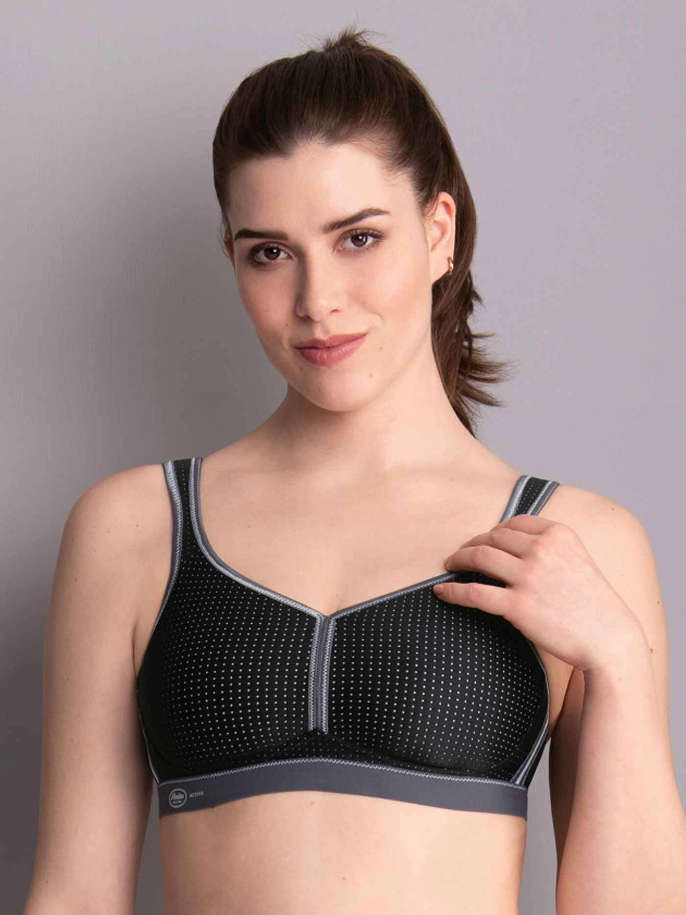 Anita Performance Sport-Bh, Vorgeformte Cups, Atmungsaktiv, FüR Damen, Schwarz, 85D