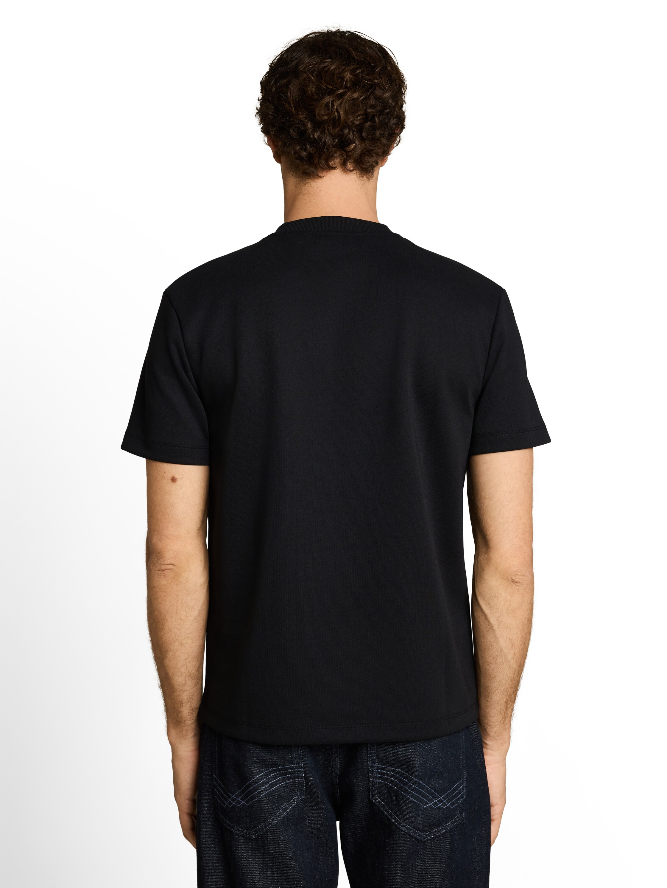 Denim TOM Tailor T-Shirt, Rundhals, FüR Herren, Schwarz, S