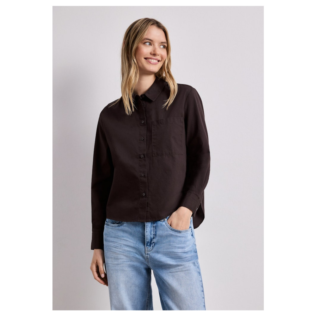 Street One Hemdbluse, Brusttasche, FüR Damen, Braun, 40