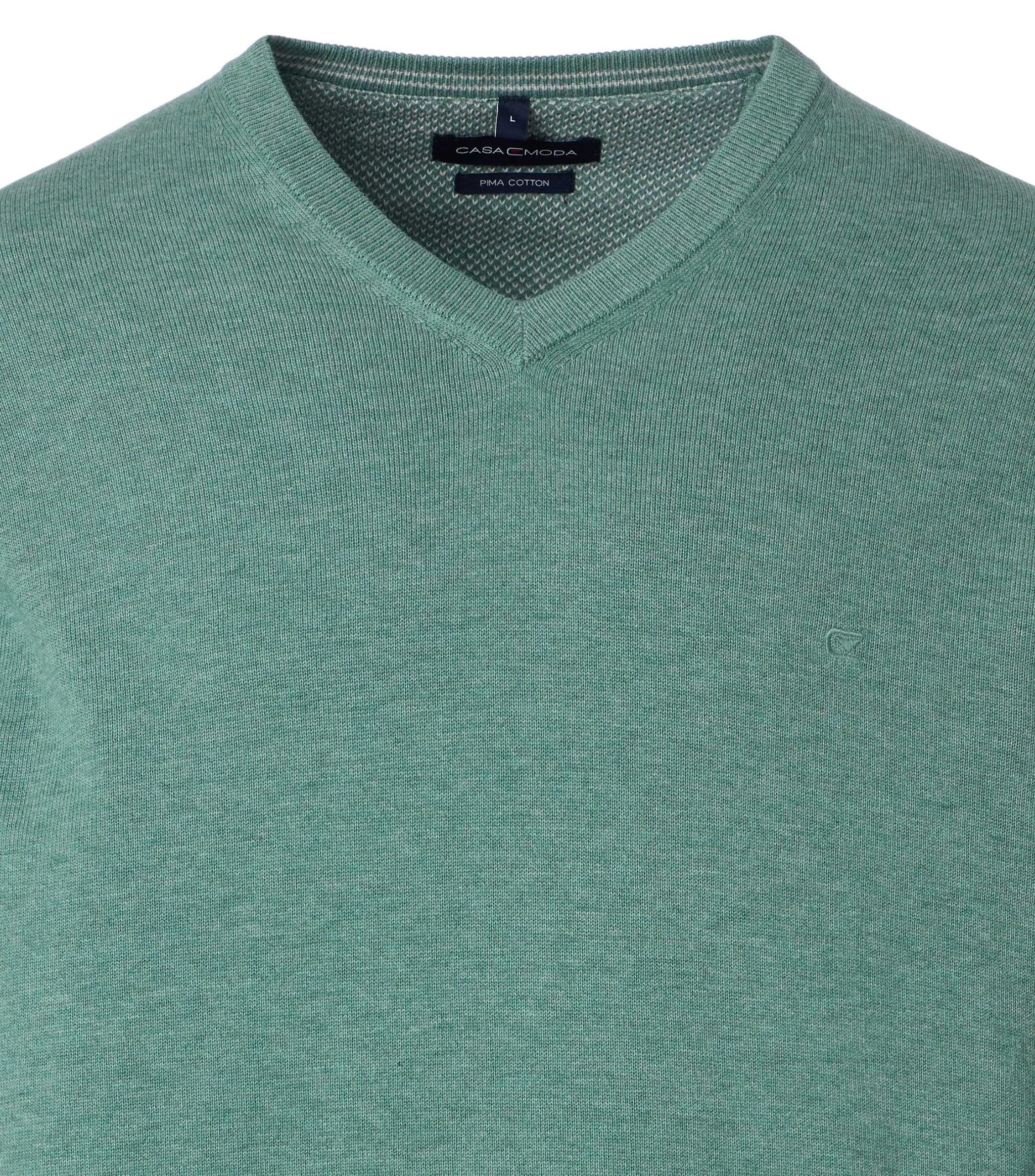 Casamoda Strickpullover, V-Ausschnitt, RippbüNdchen, FüR Herren, TüRkis, Xxl