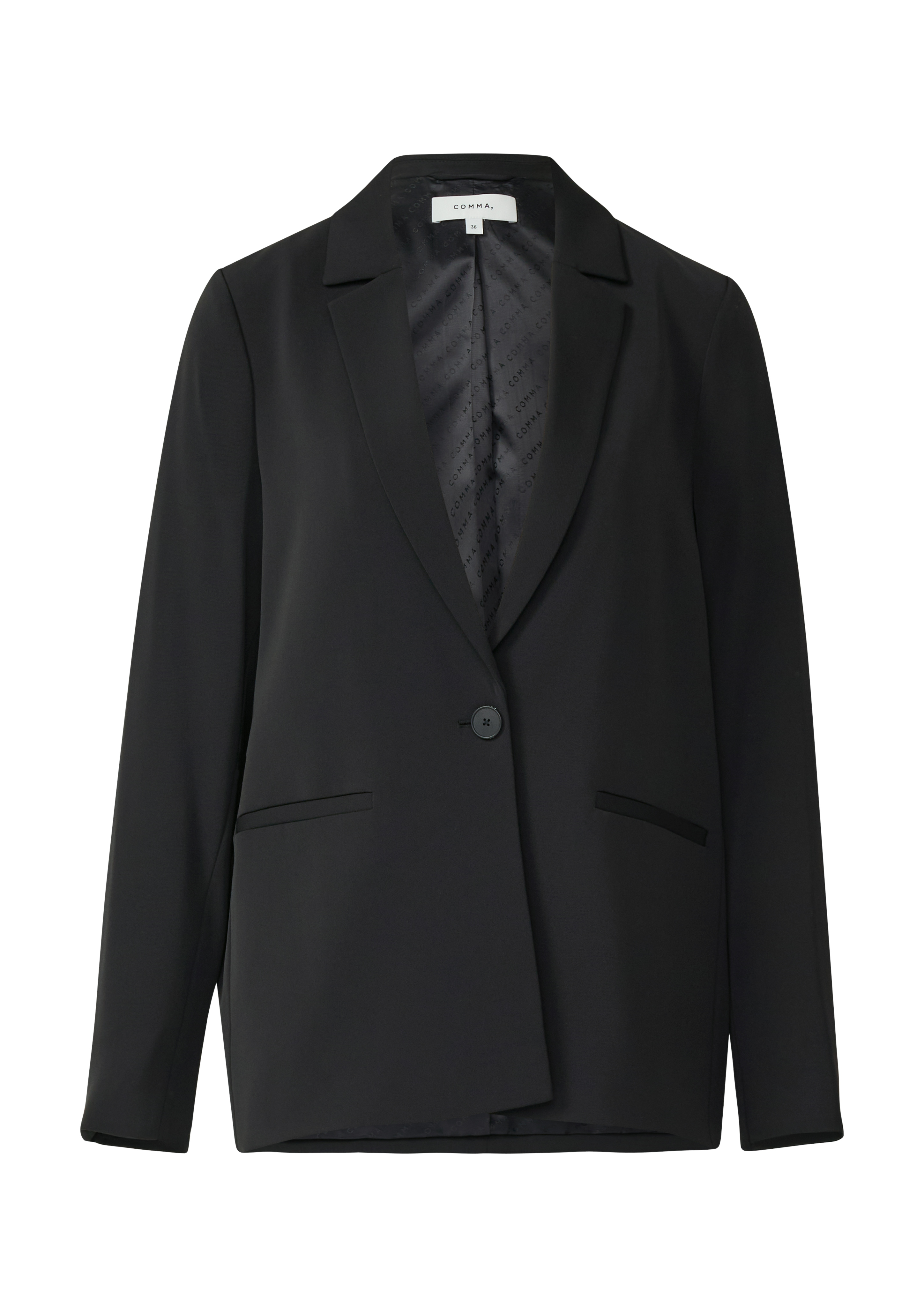 Comma, Blazer, Reverskragen, FüR Damen, Schwarz, 38
