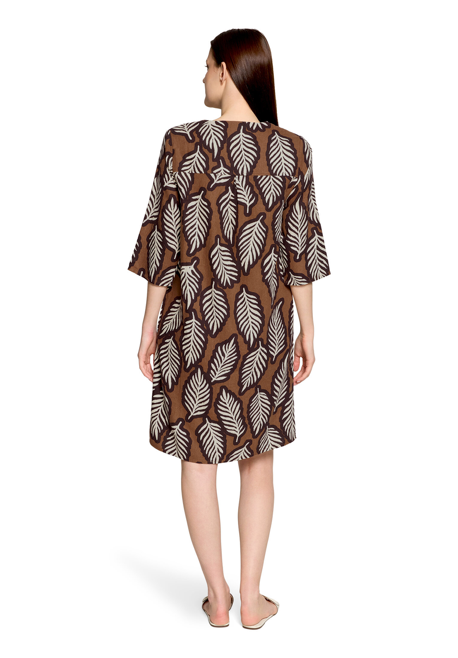 S.Oliver Sommerkleid, Leinenanteil, FüR Damen, Beige|Braun, 42