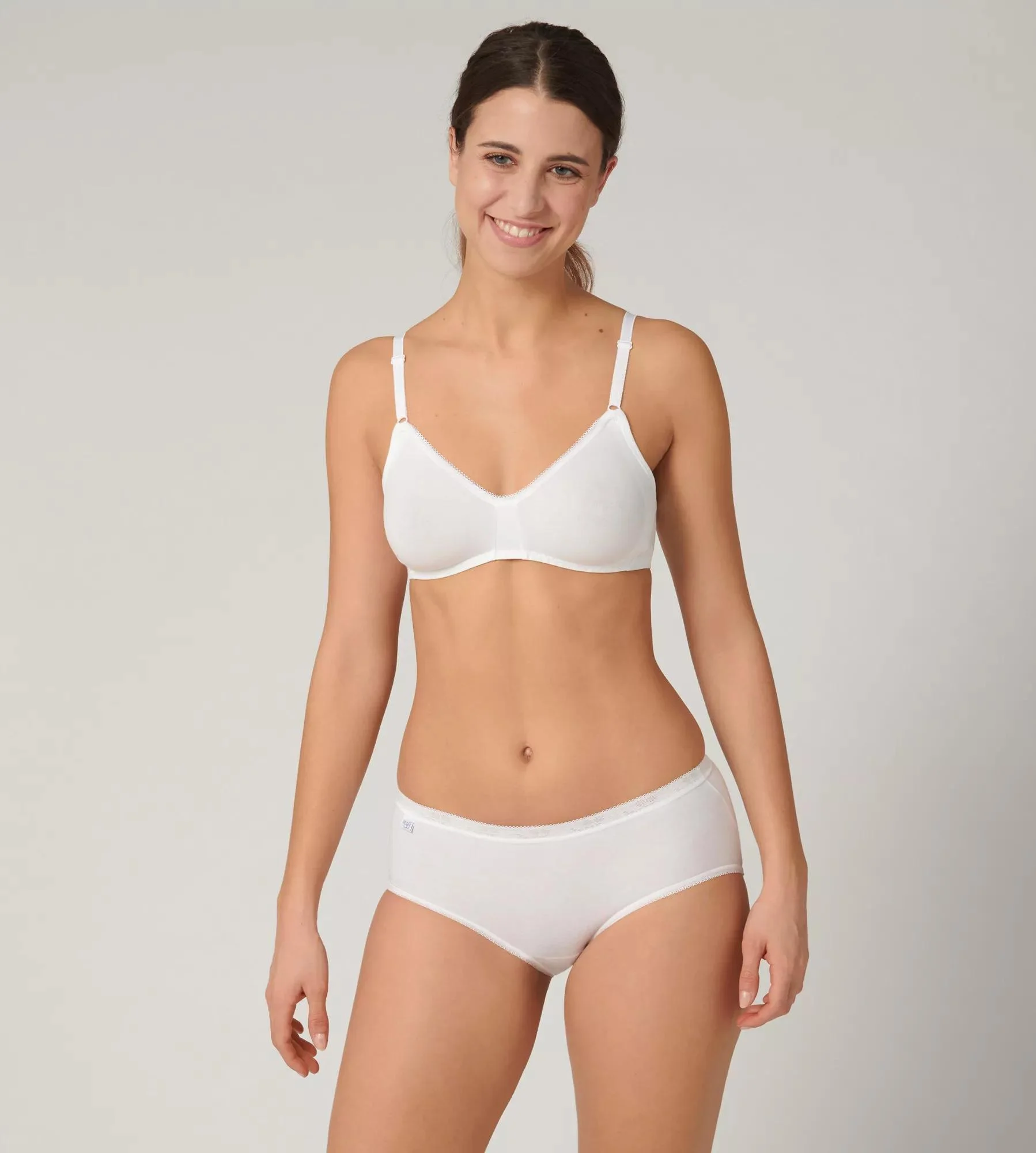 Sloggi Basic+ Midi-Slip, 2Er-Pack, Extra Soft, FüR Damen, Weiß, 40