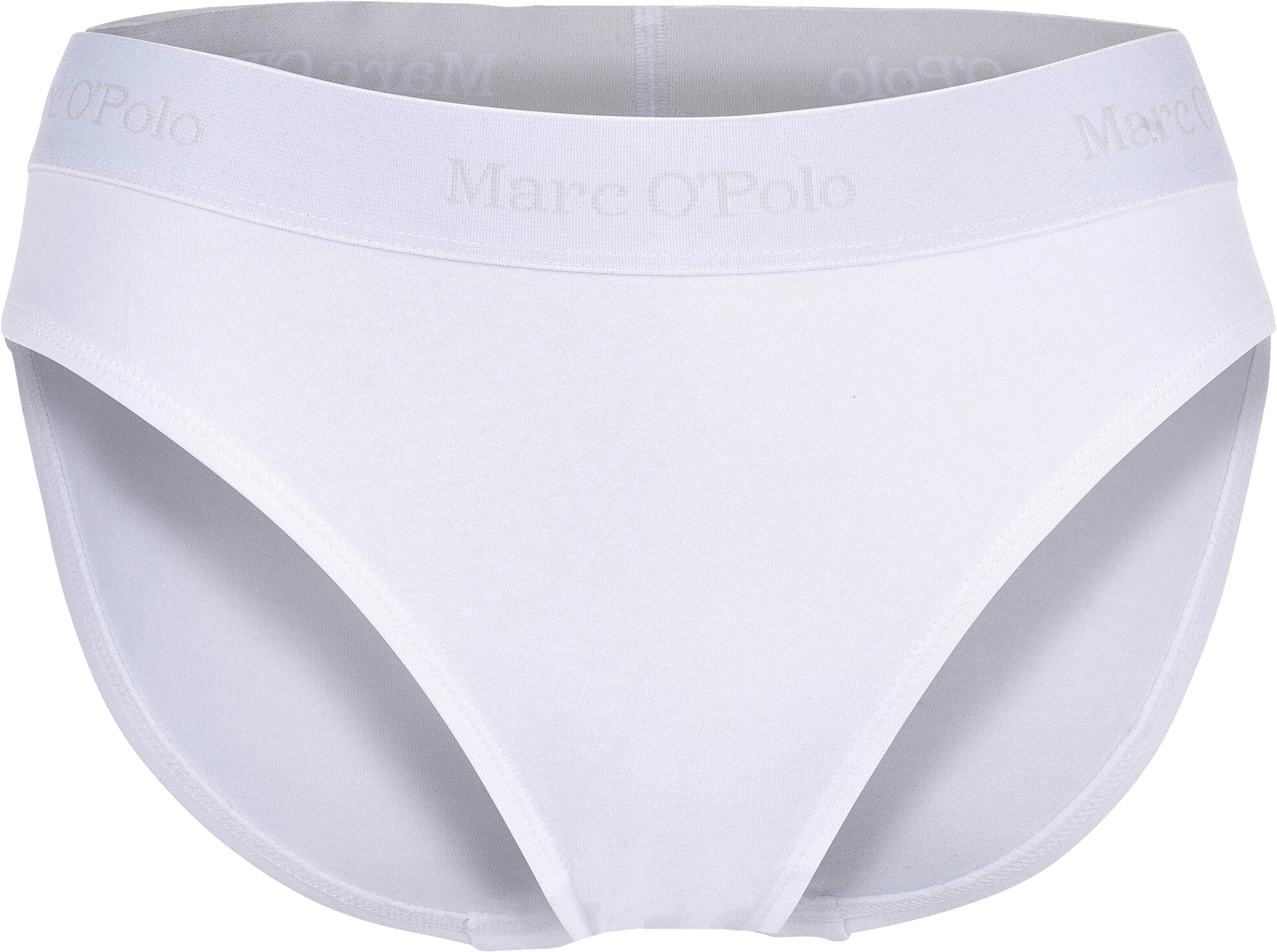 Marc O'polo Essentials Slip, 3Er-Pack, Logo-Bund, FüR Damen, Weiß, Xs