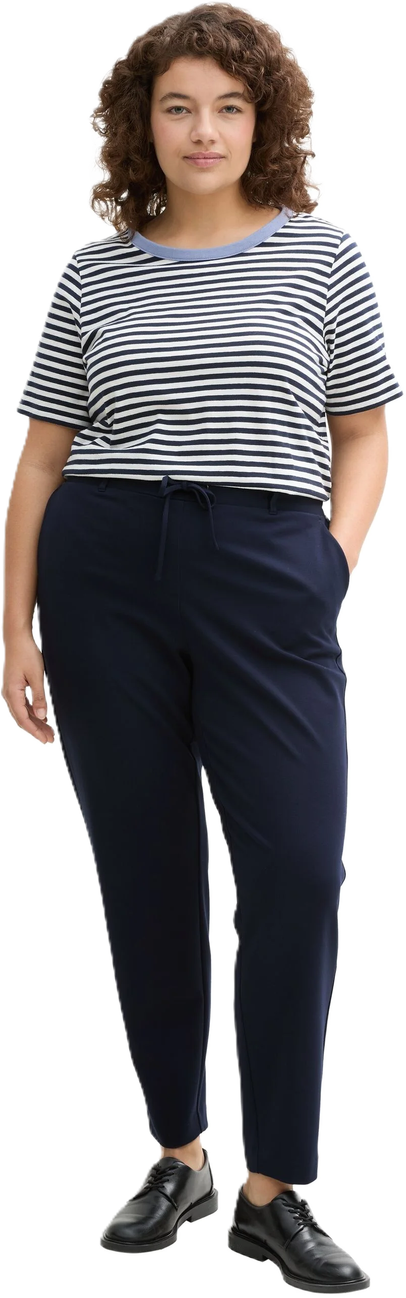 Tom Tailor Plus Stoffhose, Tunnelzug, FüR Damen, Blau, 48