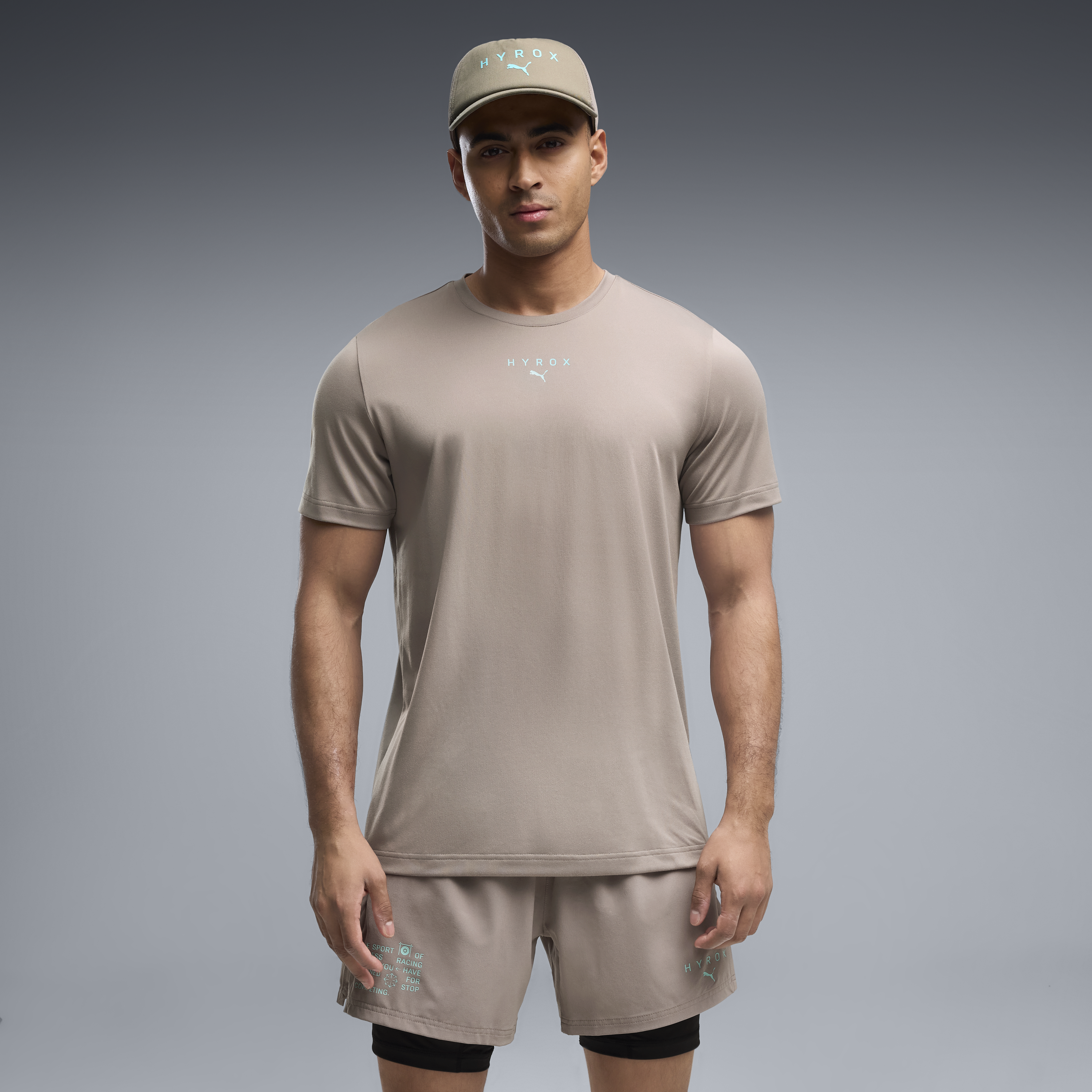 Puma® Funktionsshirt Hyrox, Atmungsaktiv, FüR Herren, Beige, M