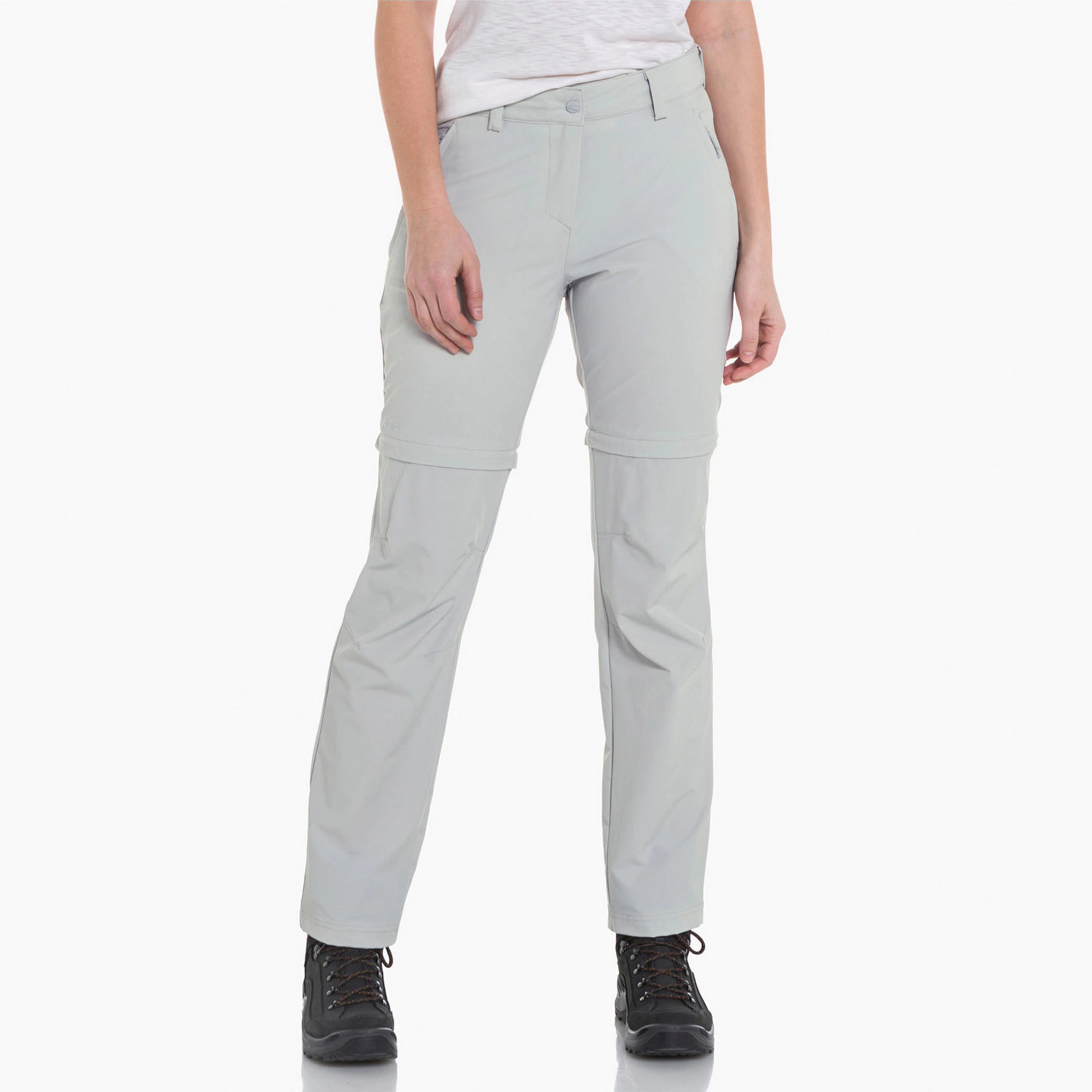 Schöffel Zipp-Off-Hose Ascona, 4-Wege-Stretch, Feuchtigkeitsregulierend, FüR Damen, Grau, 40