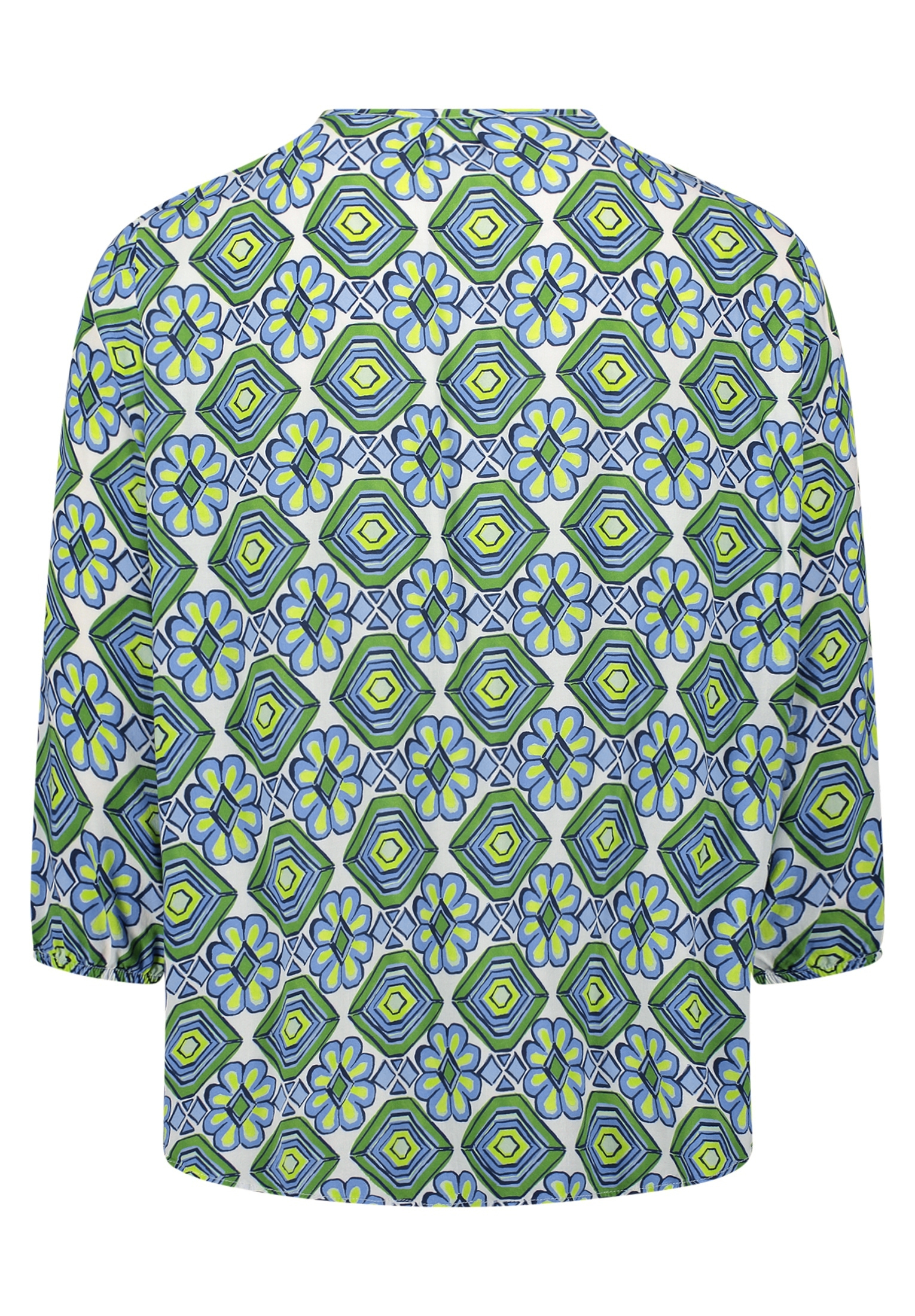 Cartoon Casual-Bluse Mit Muster, GrüN, 36