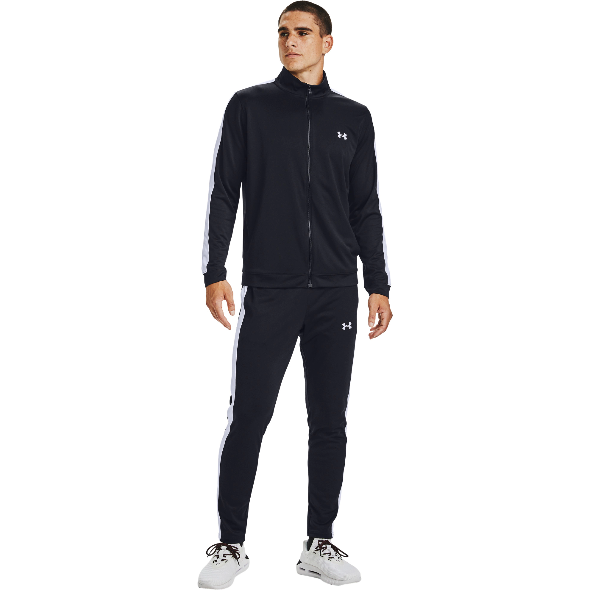 Under Armour Sportanzug, Stehkragen, Atmungsaktiv, BordüRe, Tunnelzug, FüR Herren, Schwarz, S