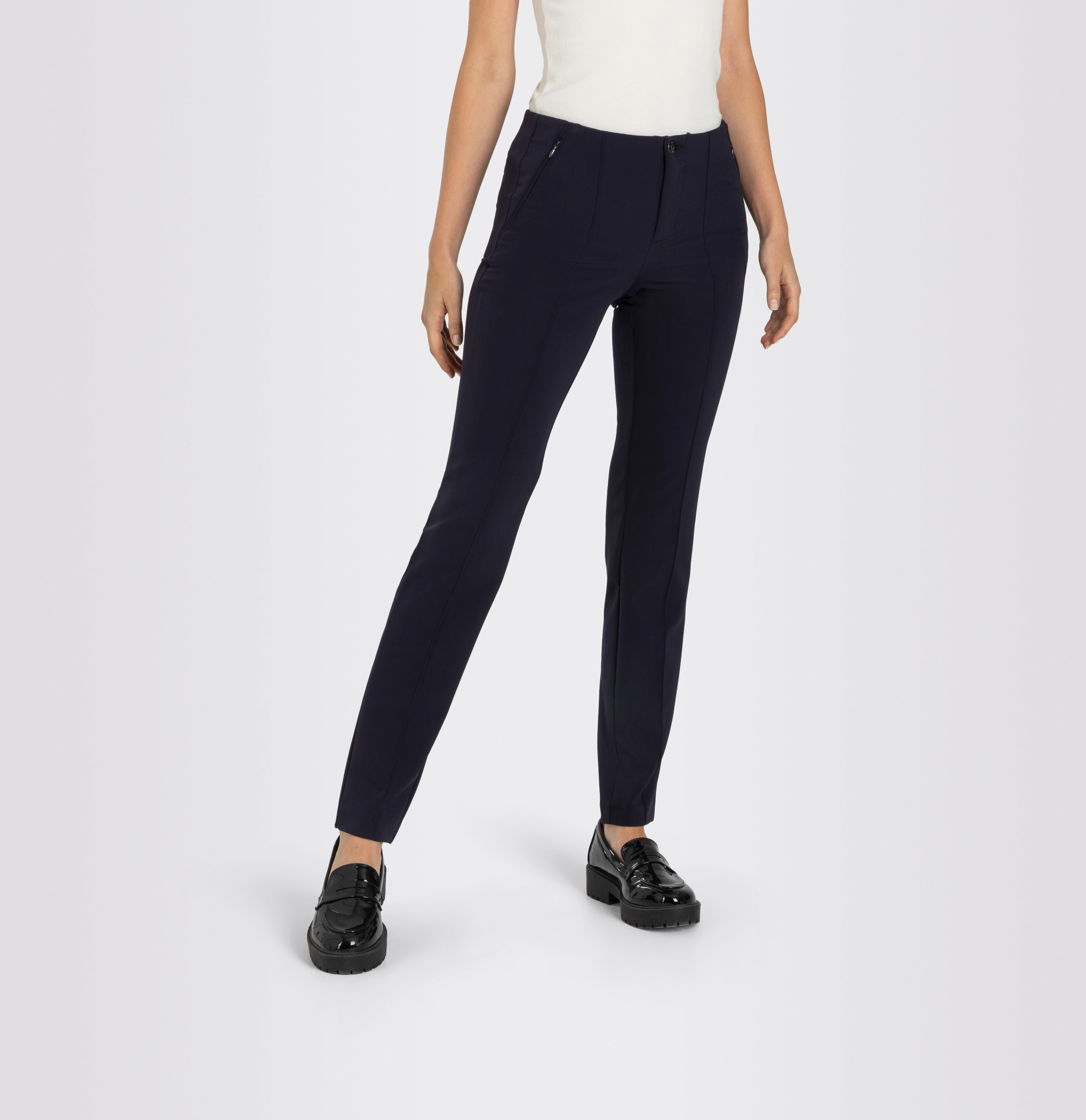 Mac Stoffhose "Ann", Slim-Fit, Gummibund, FüR Damen, Blau, 42/L30