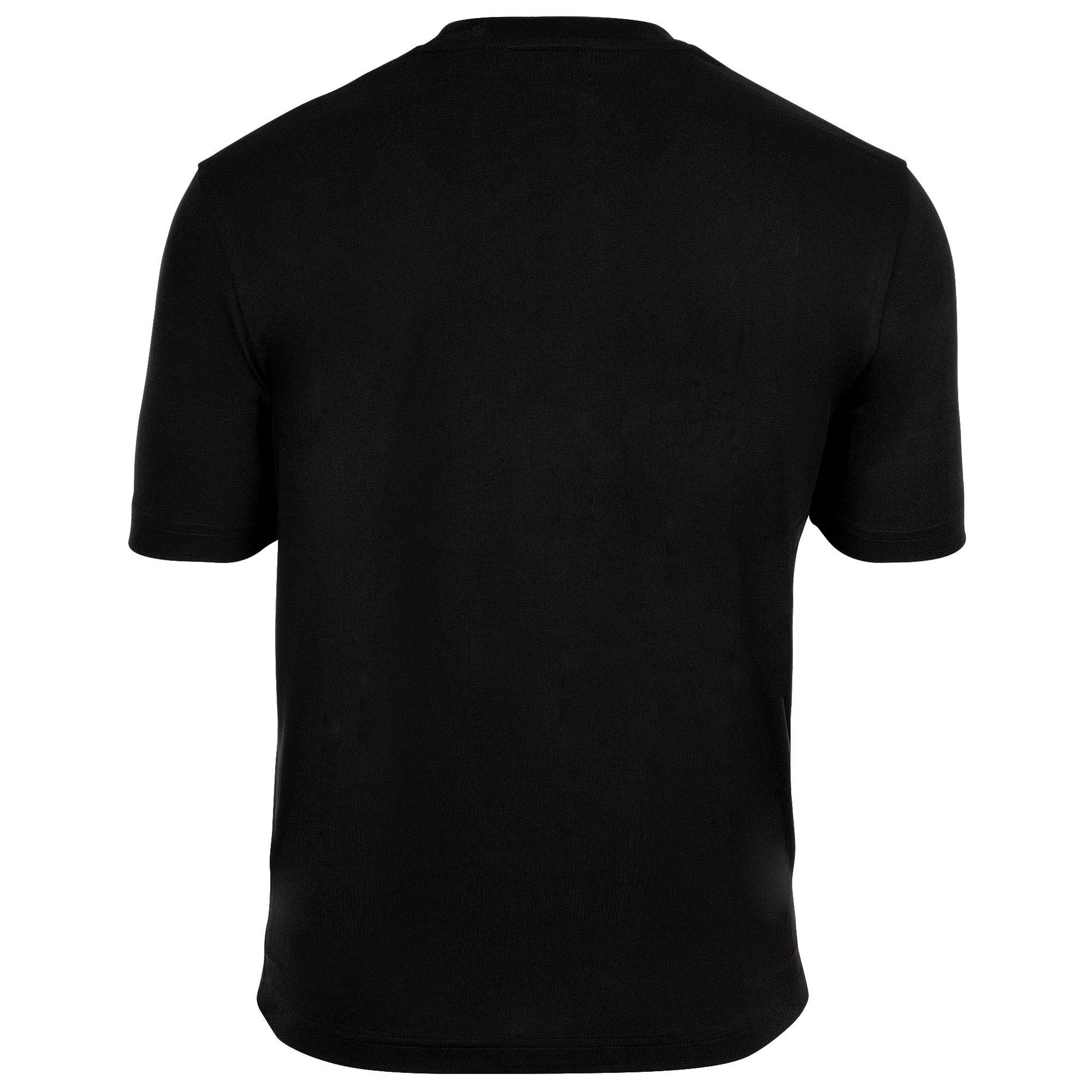 Lacoste Herren T-Shirt, Rundhals - Classic Fit, Baumwolle, Logo, Einfarbig, Schwarz, S