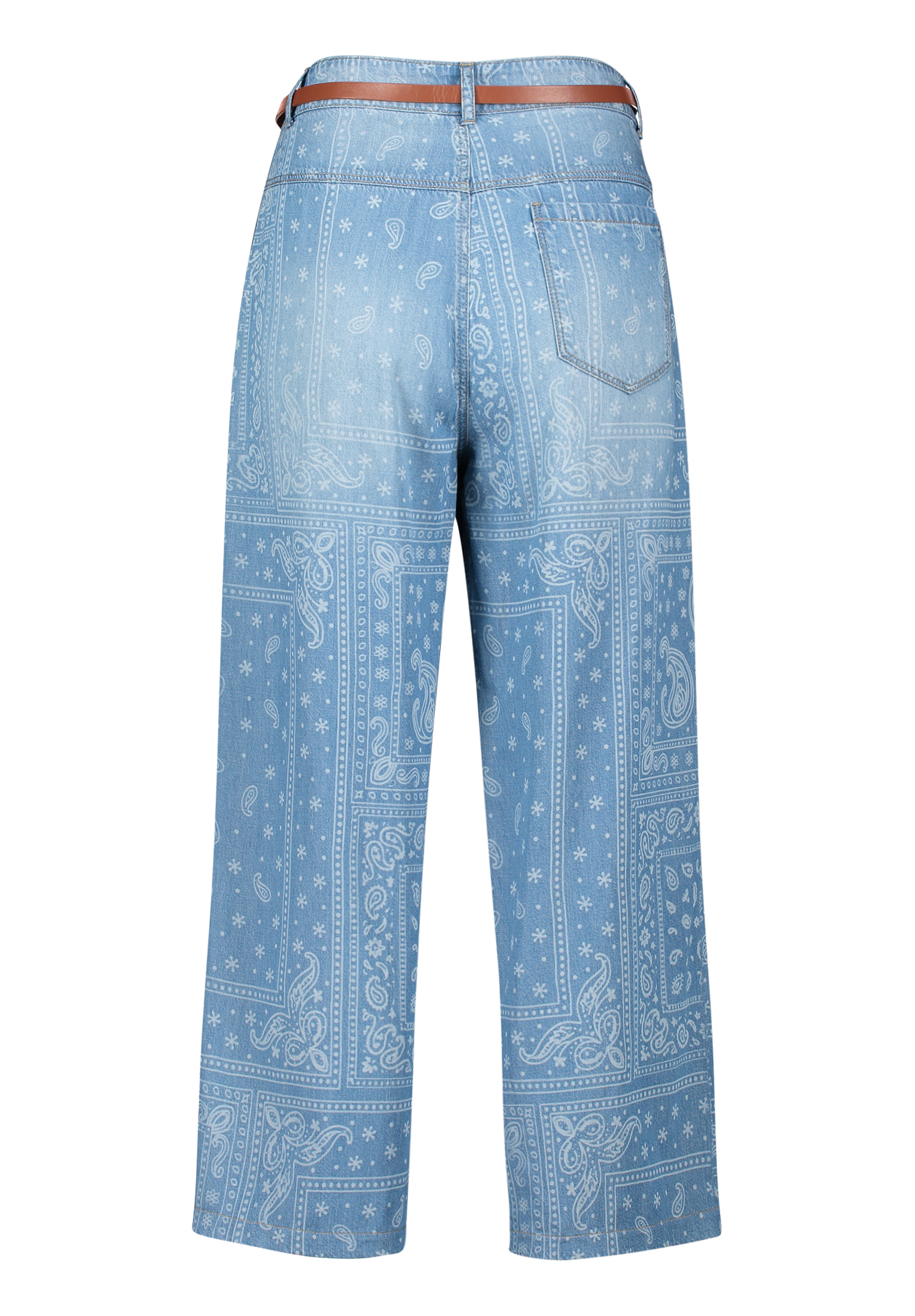 Cartoon Jeanshose, 7/8-LäNge, FüR Damen, Blau, 44