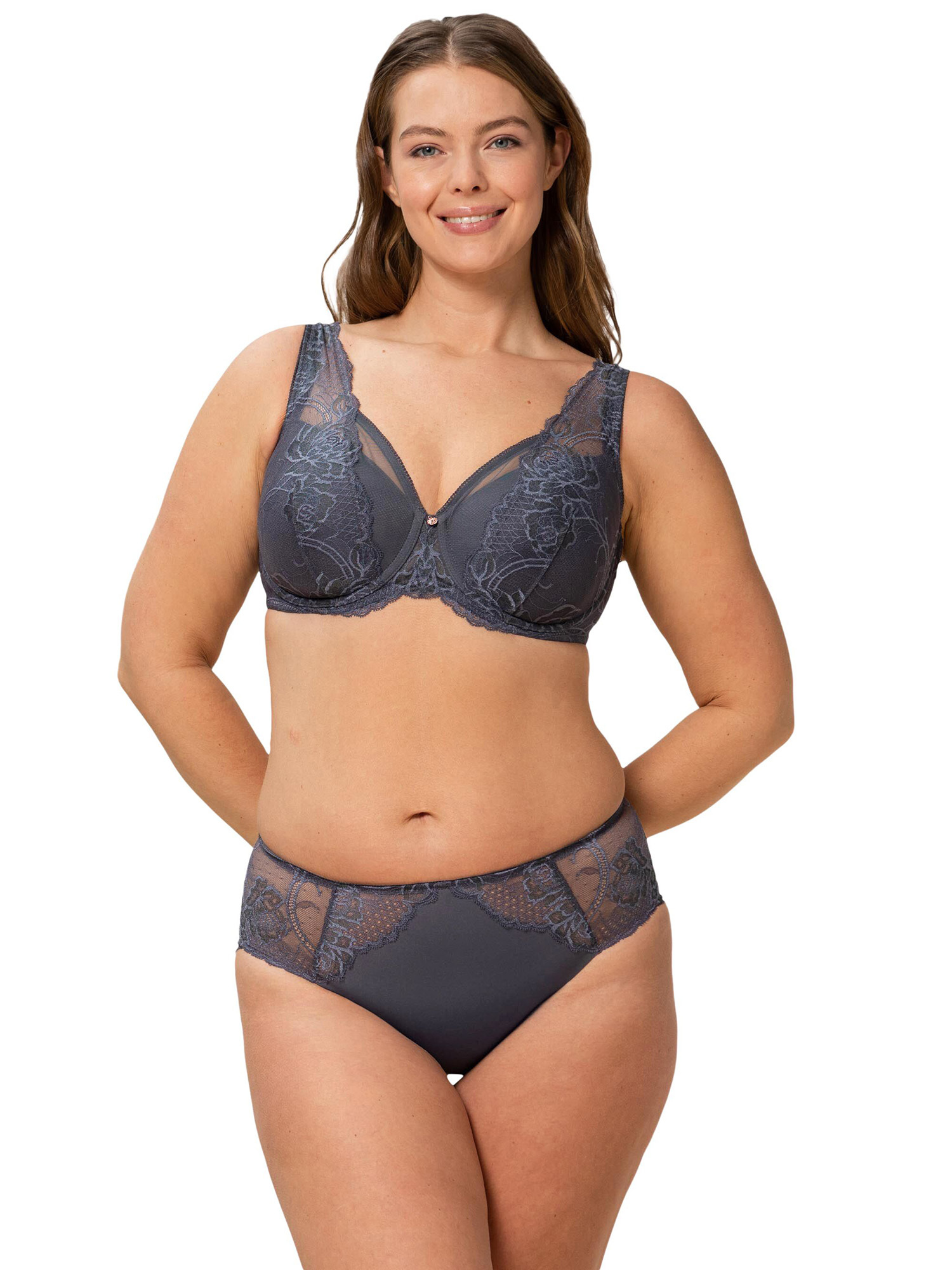 Triumph BüGel-Bh Wild Peony Florale, Grau, 85E
