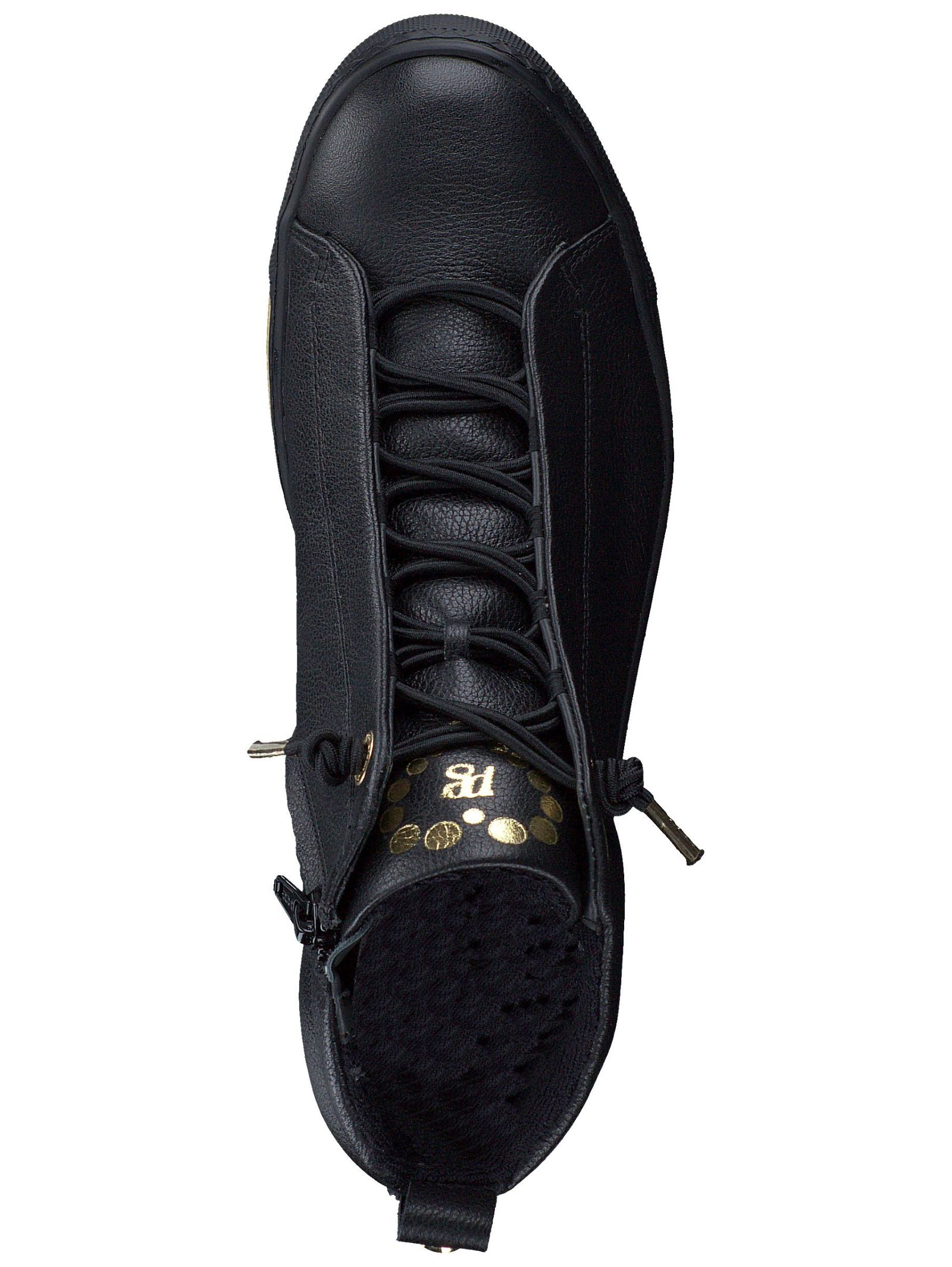 Paul Green Glattleder Sneaker, Schwarz, 40