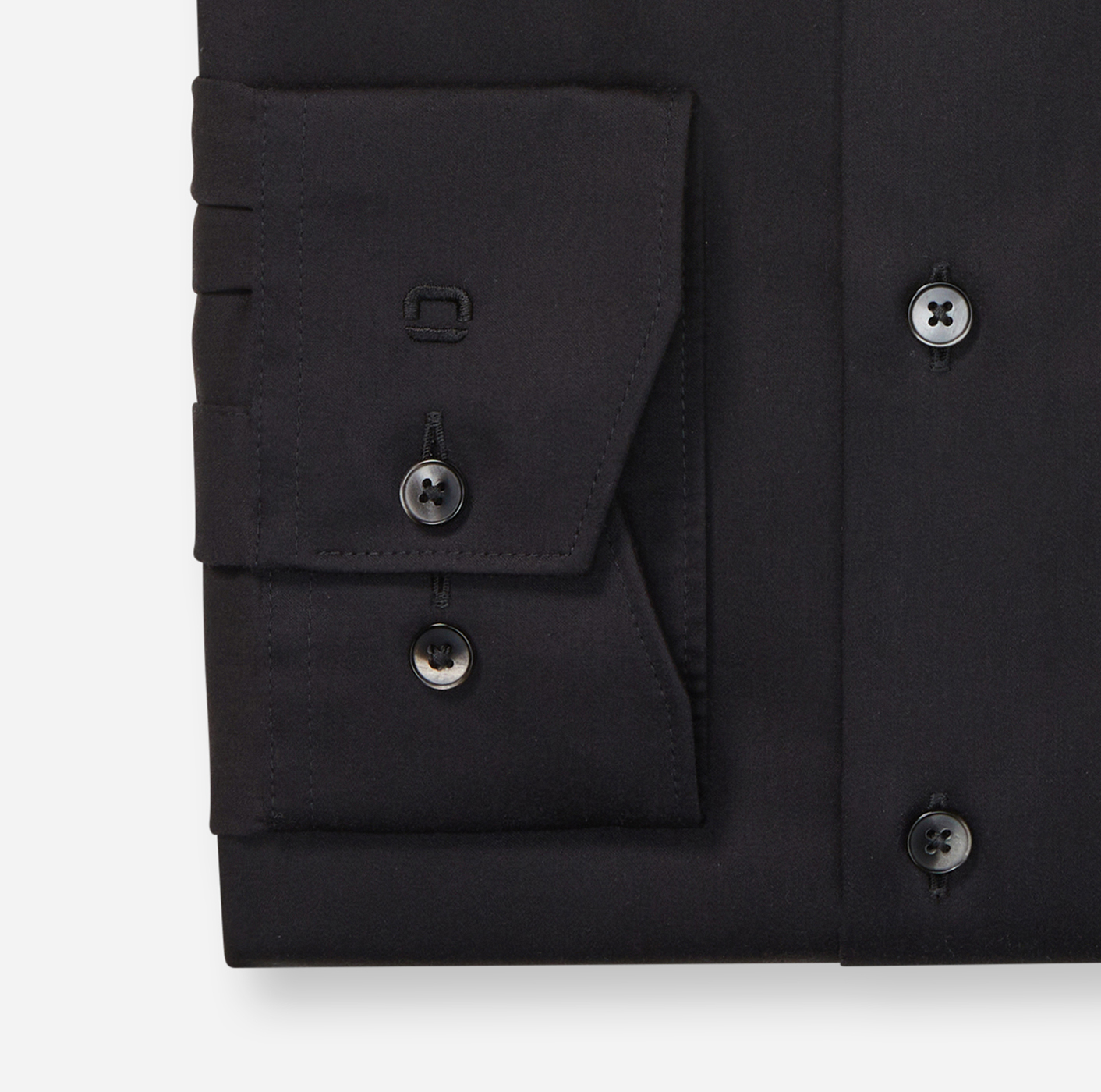 Olymp Freizeithemd Luxor, Modern Fit, Langarm, Kent-Kragen, FüR Herren, Schwarz, 42