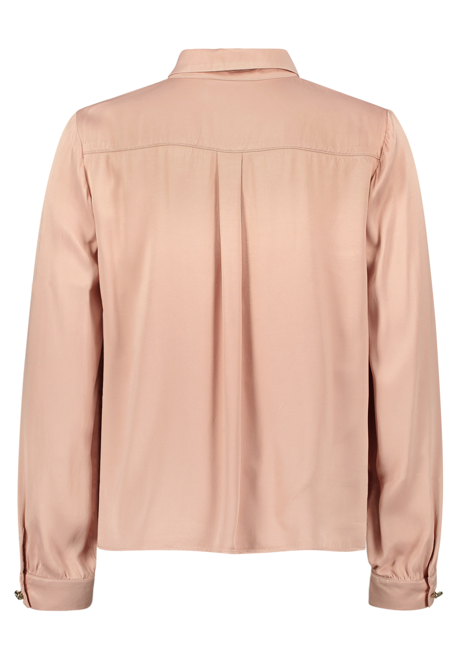 Cartoon Satin-Bluse Mit KnöPfen, Braun, 34