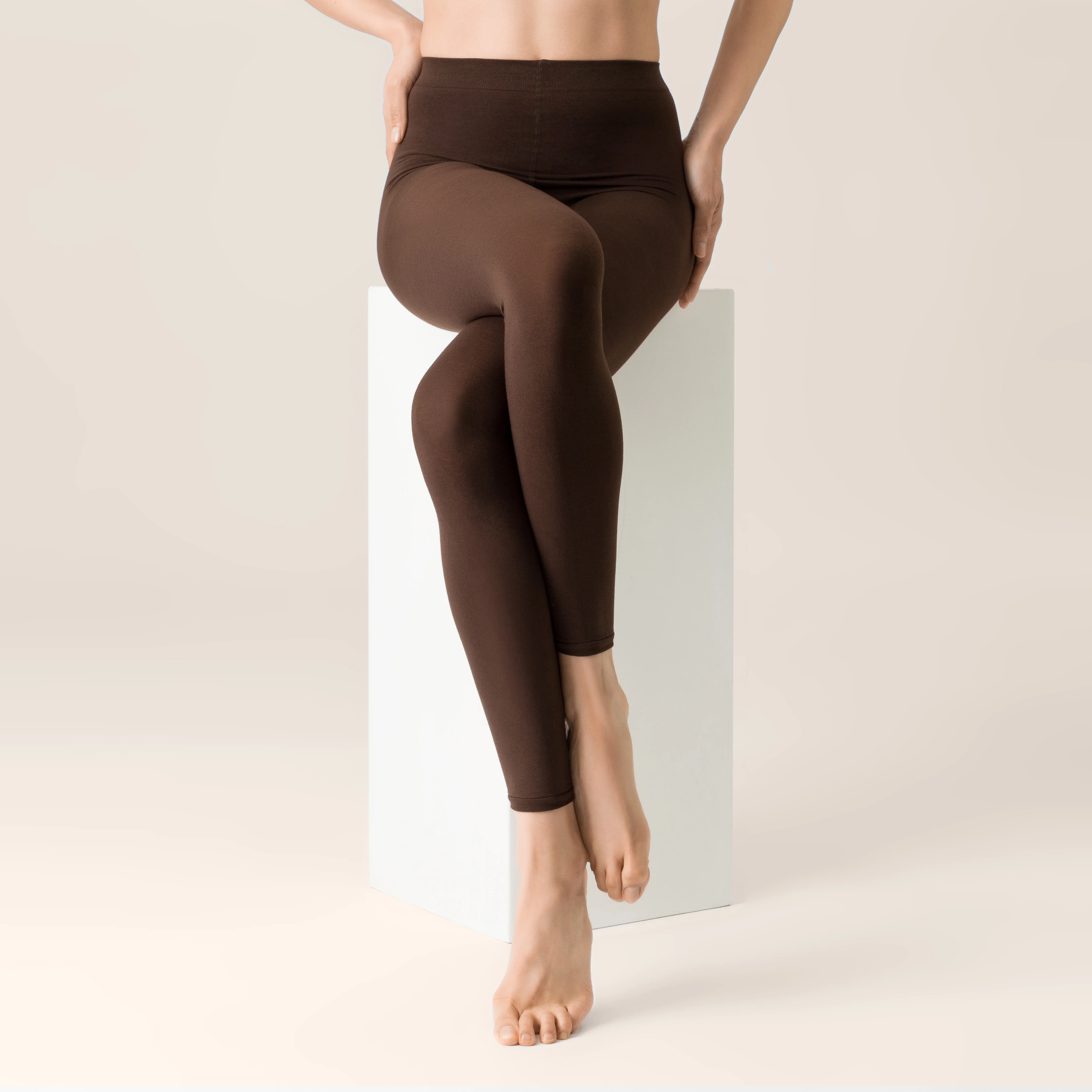 Kunert Sensual Cotton Leggings, Hoher Bund, Blickdicht, FüR Damen, Braun, 44/46