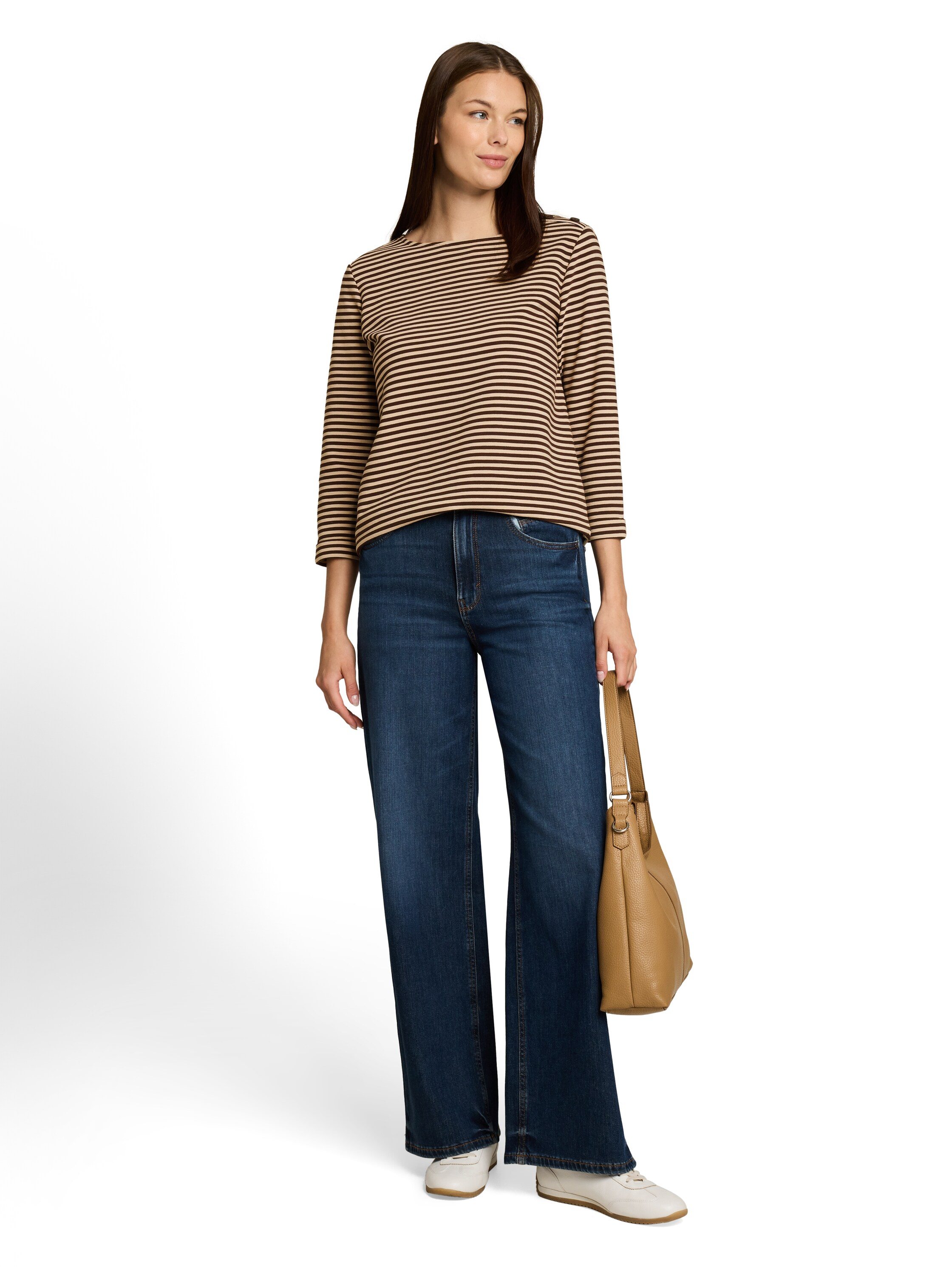 Tom Tailor Shirt, 3/4-ÄRmel, Knopf-Details, FüR Damen, Blau, XL