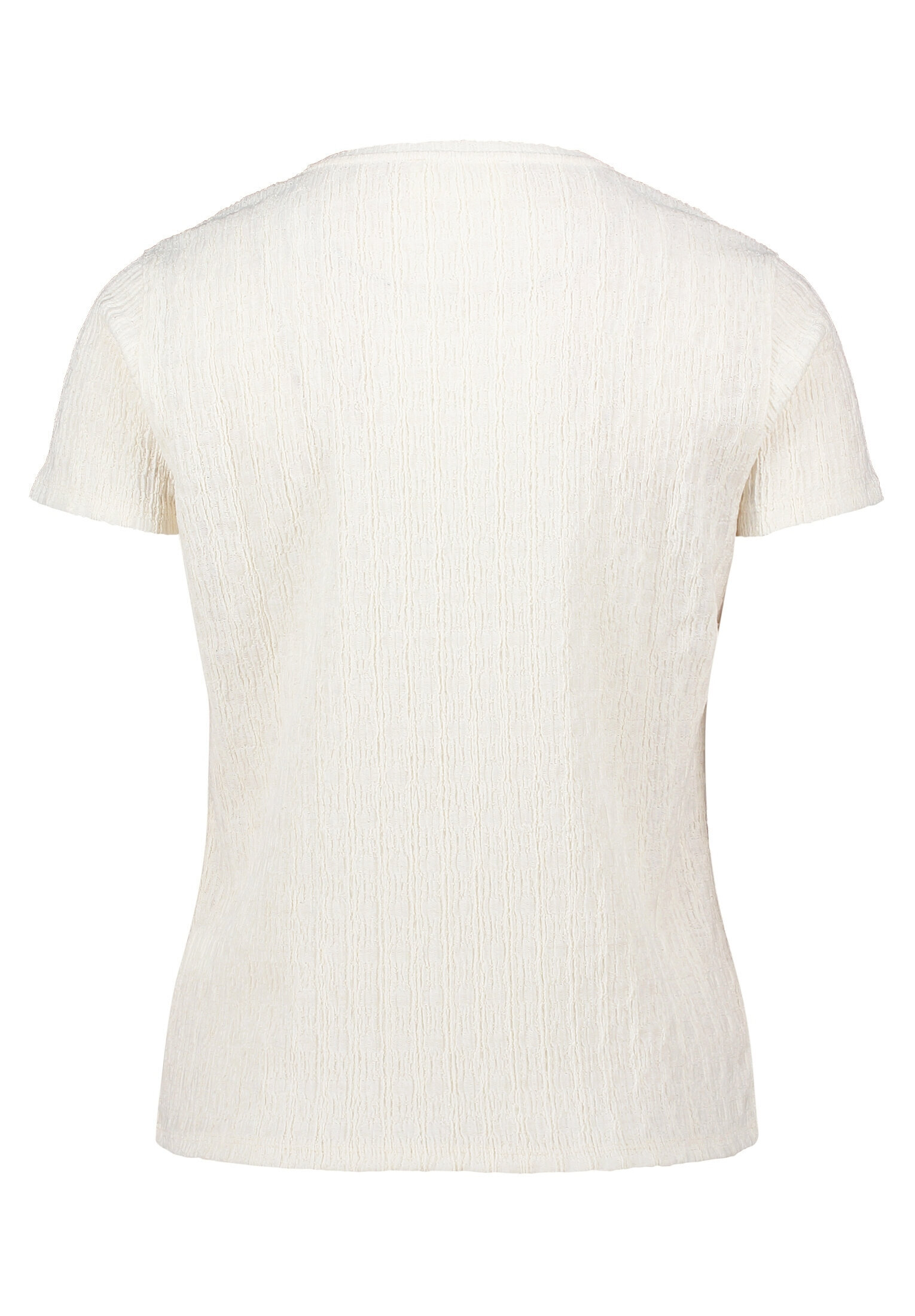 Cartoon Rundhals-Shirt Mit Struktur, Beige, 40