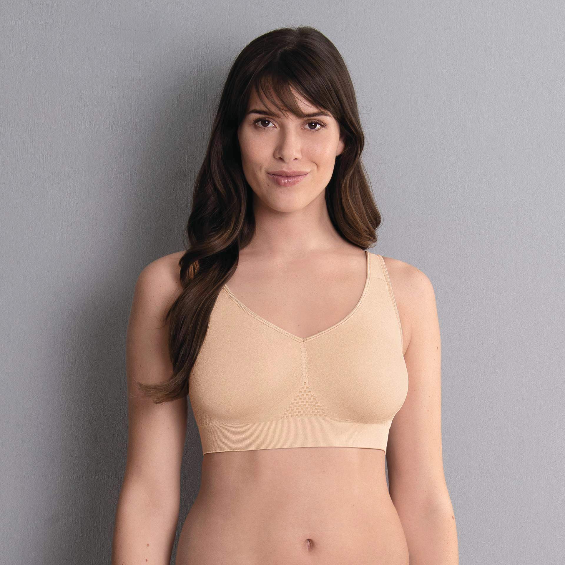 Anita Lotta Bralette, Breite TräGer, Raffung, FüR Damen, Braun, XXL
