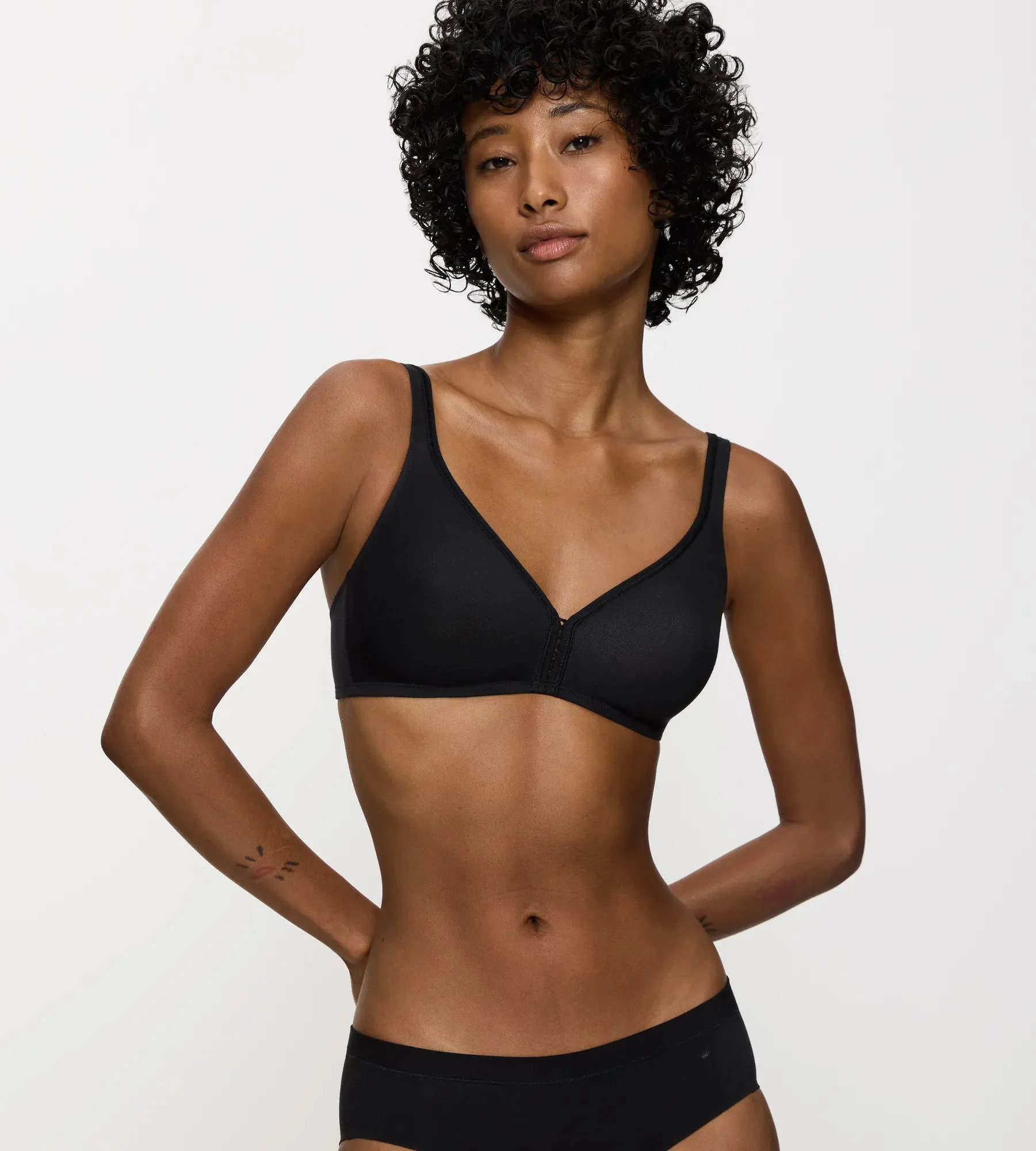 Triumph Everyday Eileen BüGelloser-Bh, Schmale TräGer, Loch-Details, FüR Damen, Schwarz, 85A