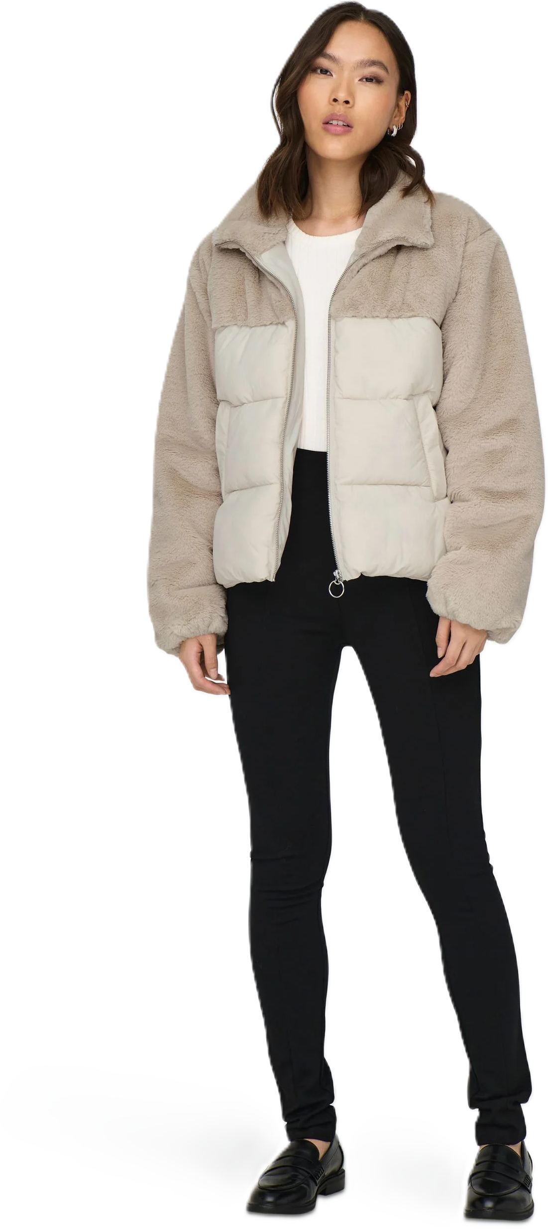Only® Steppjacke, Stehkragen, Eingrifftaschen, FüR Damen, Beige, XS
