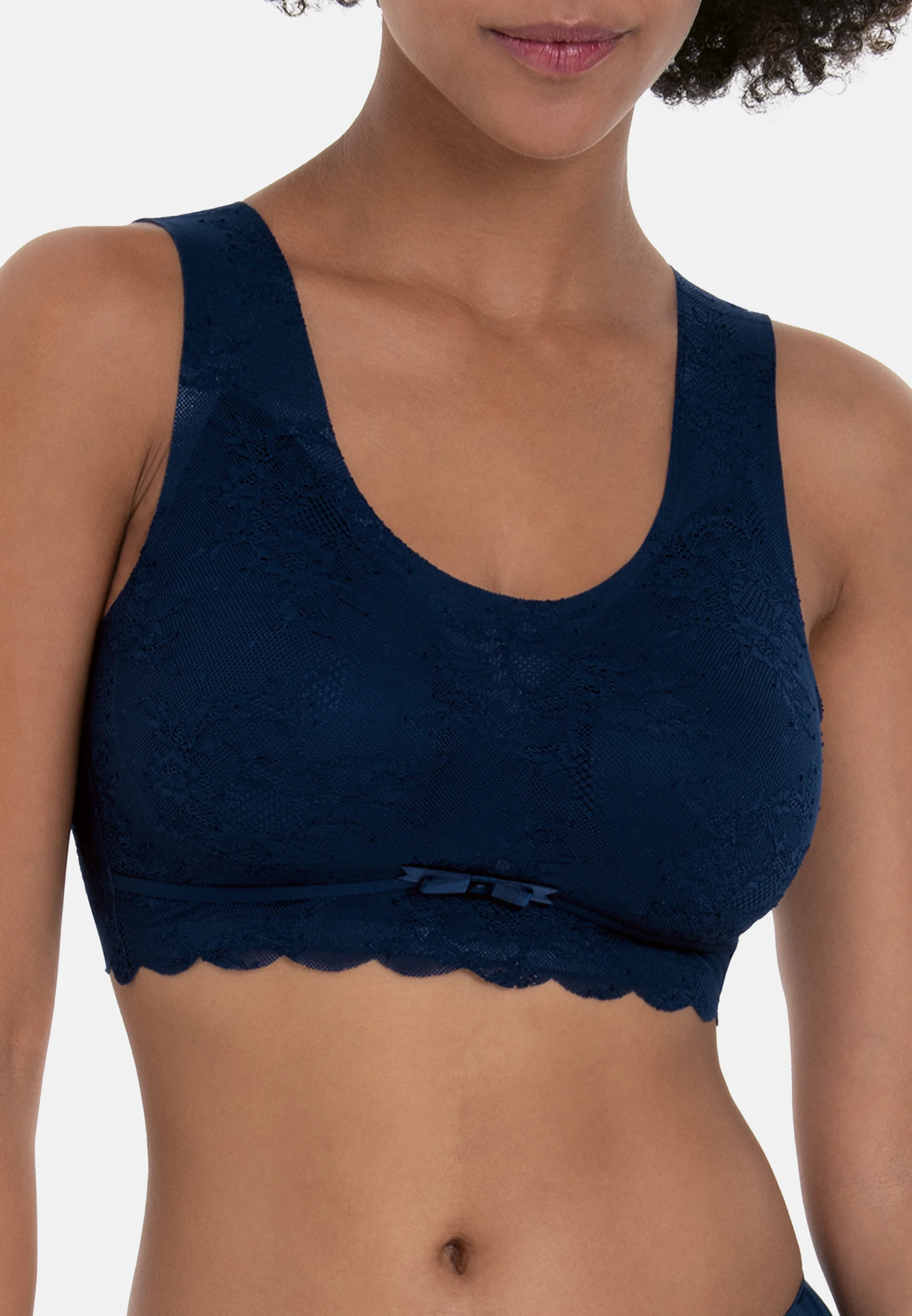 Anita Essentials Lace Bralette, Schleife, Spitze, FüR Damen, Blau, L